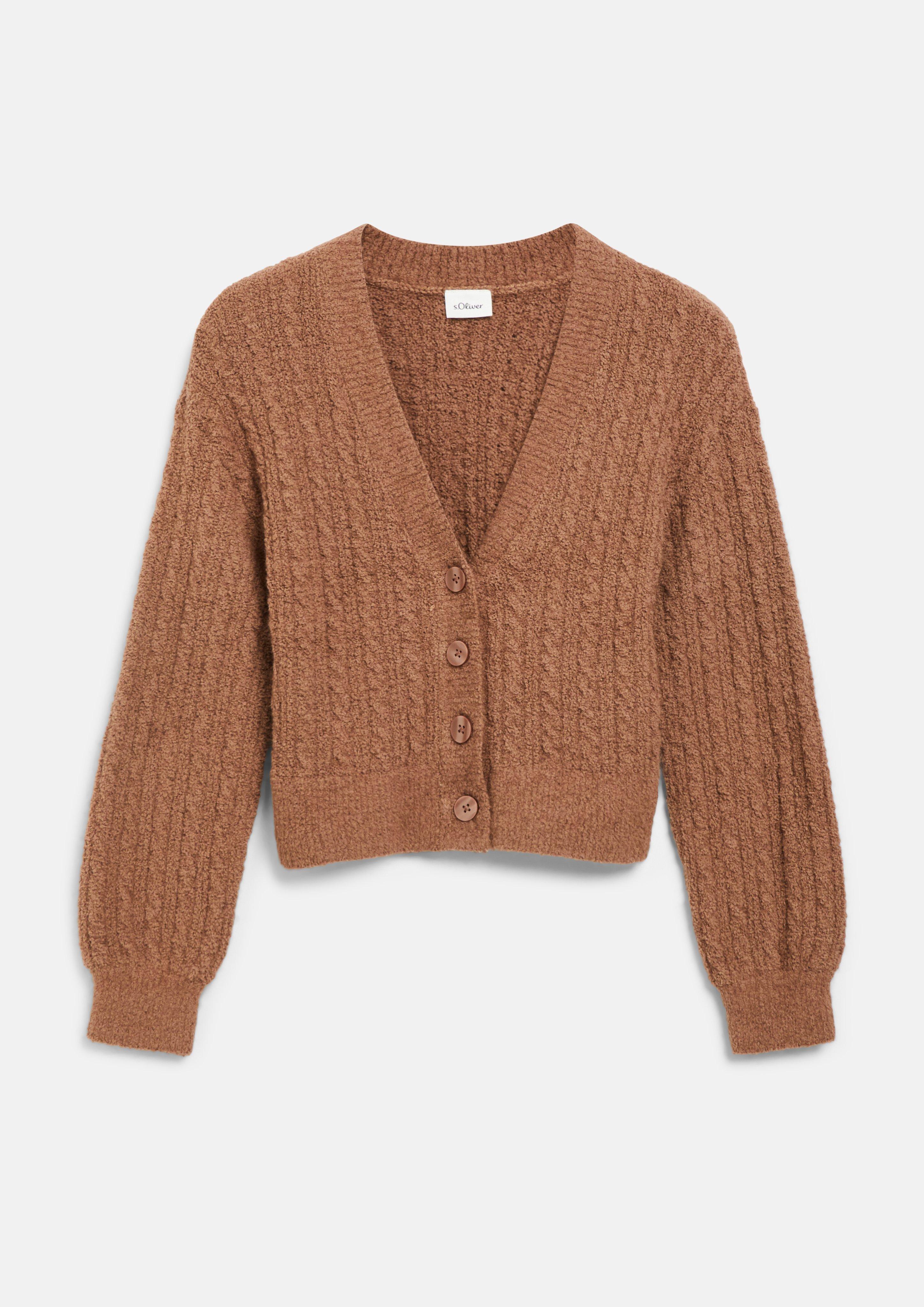 Sweter rozpinany w kolorze brązowy od s.Oliver