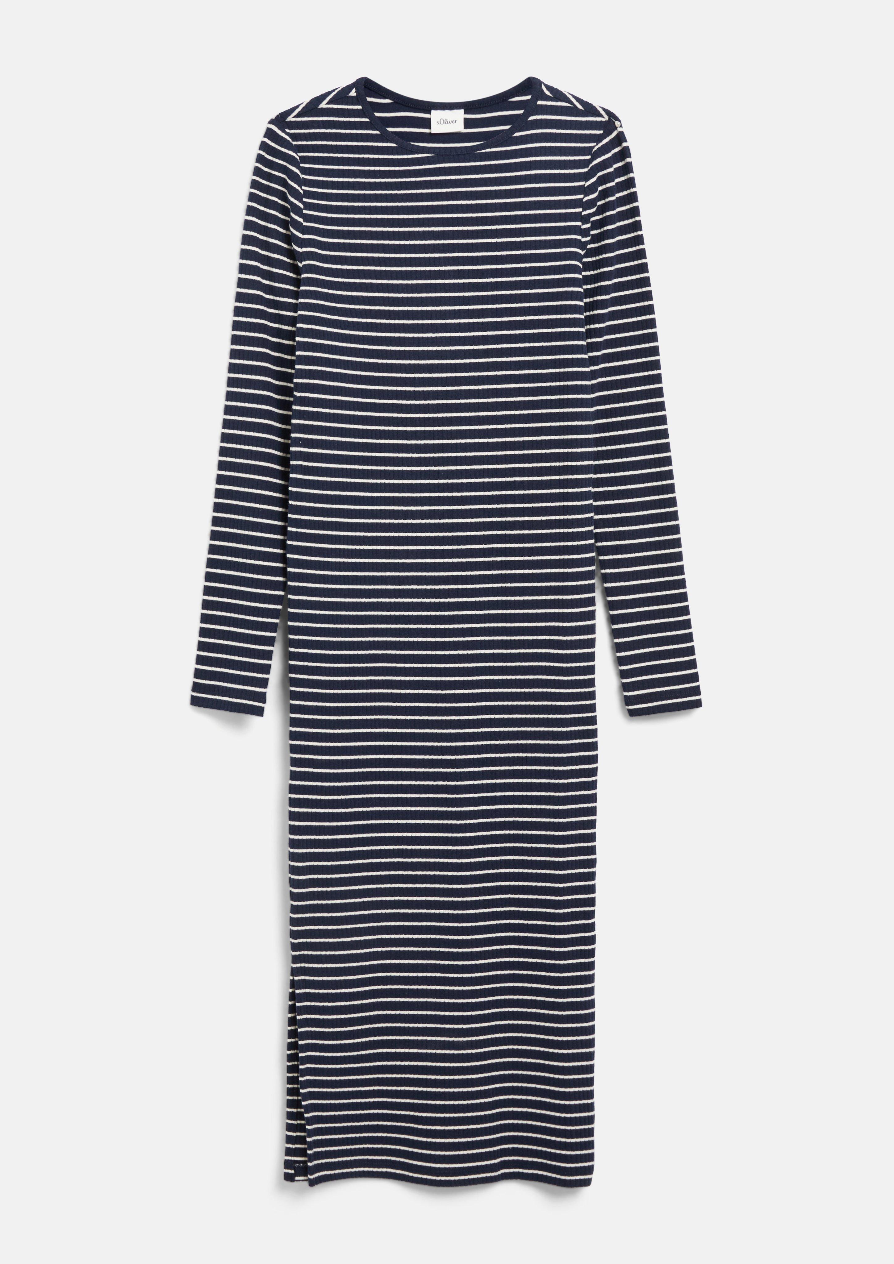 Junior Robe côtelée à la coupe ajustée avec fente sur le côté en bleu de s.Oliver