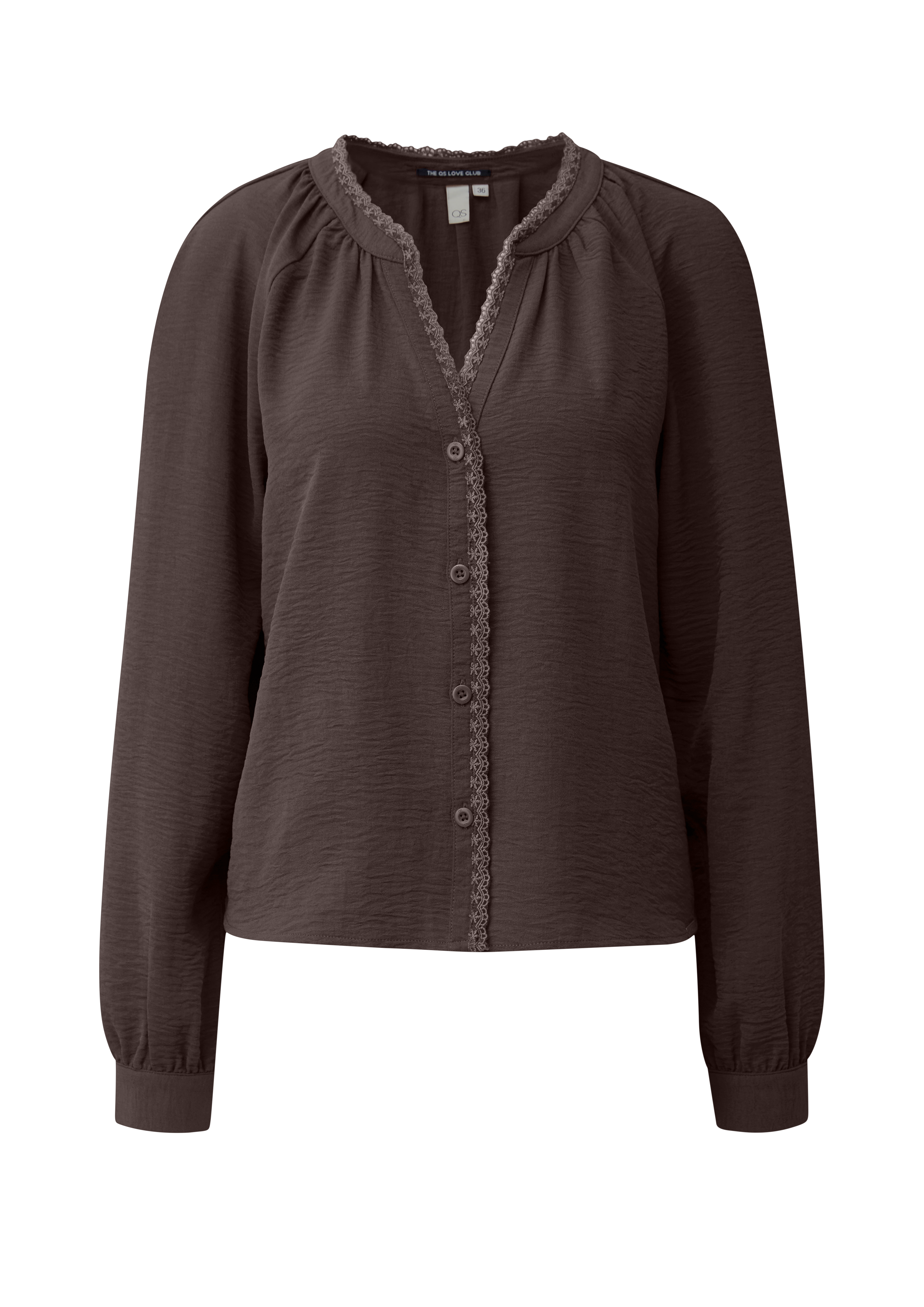 Tuniekblouse met kant bij de halslijn