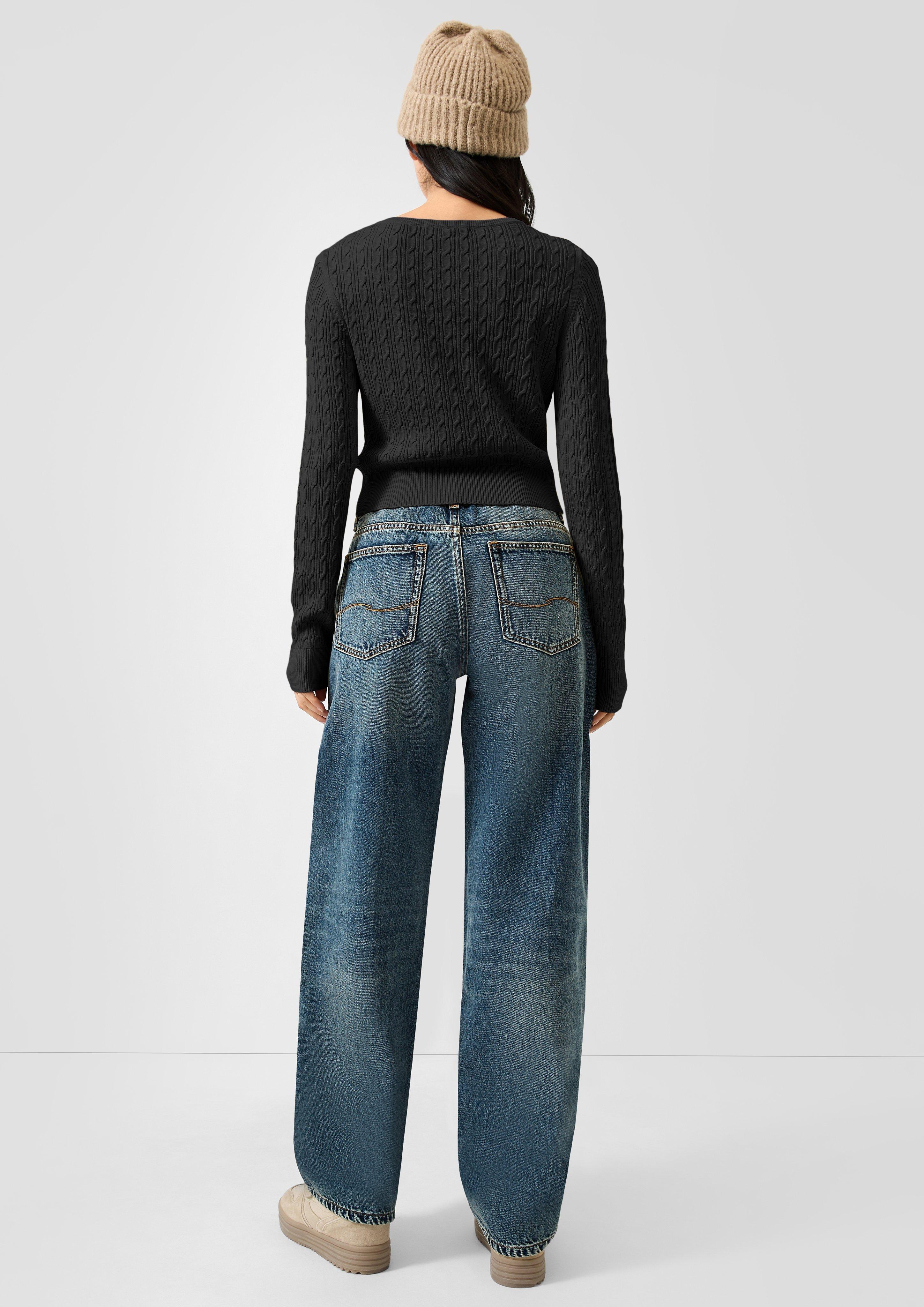 Damen Strickpullover in schwarz von QS