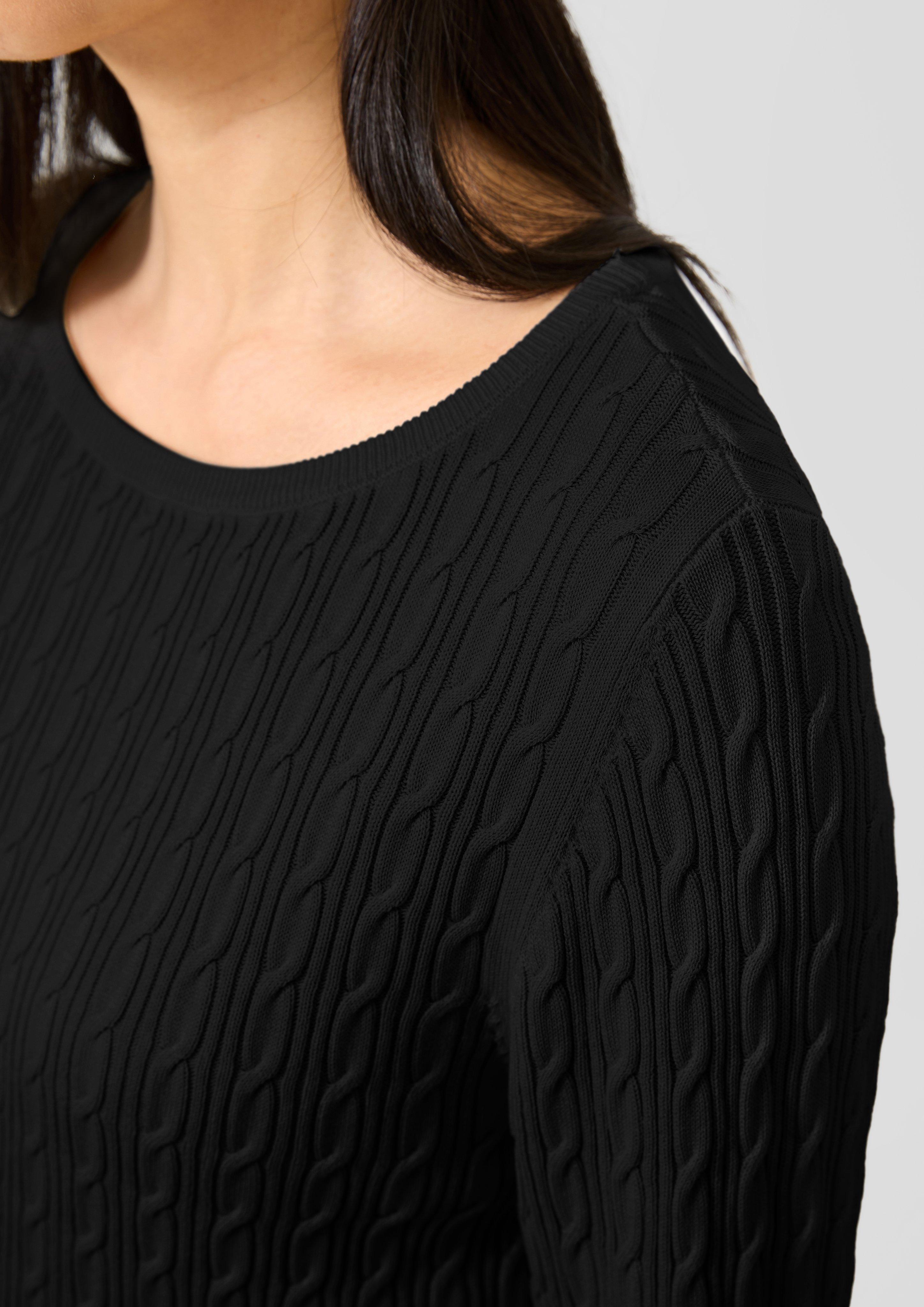 Damen Strickpullover in schwarz von QS