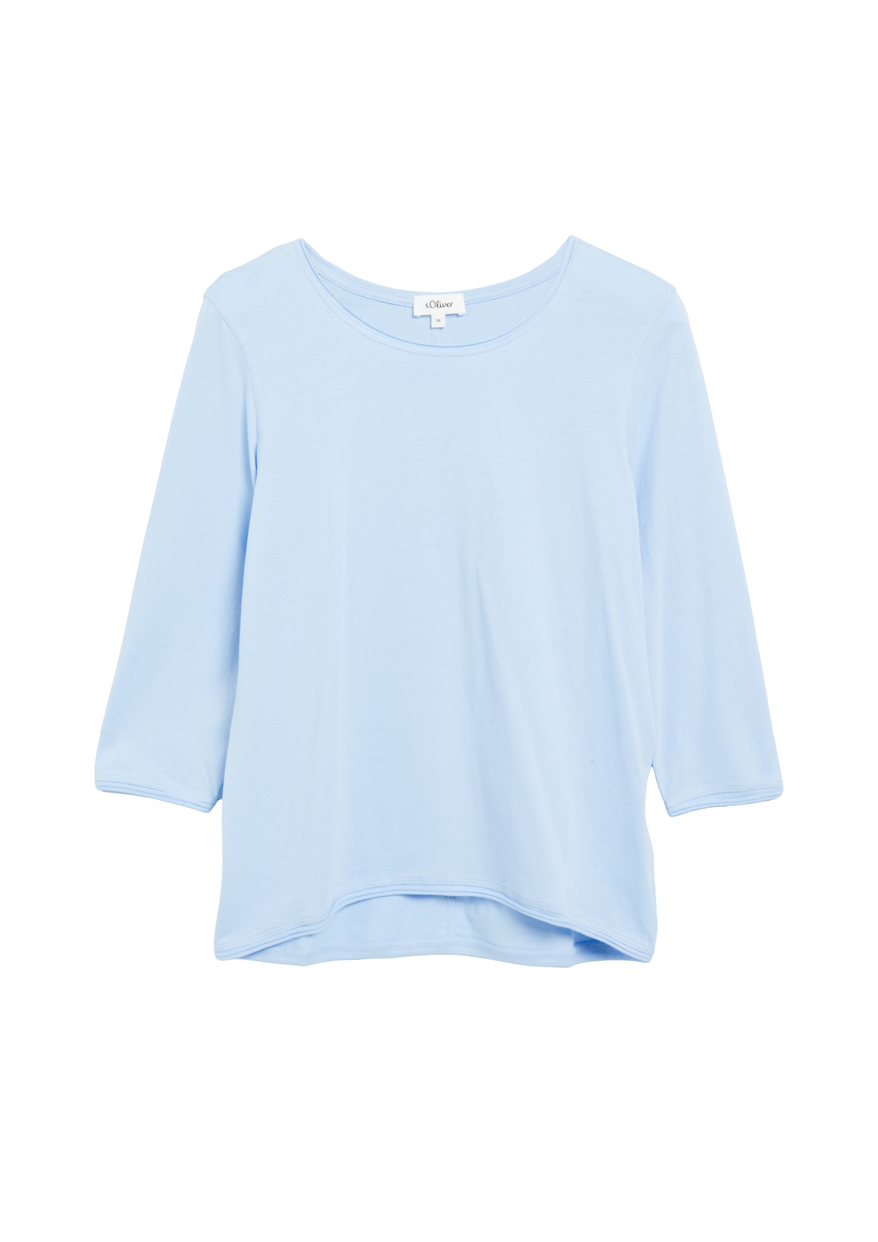 s.Oliver Weiches T-Shirt Mit Rollkante Im Relaxed Fit