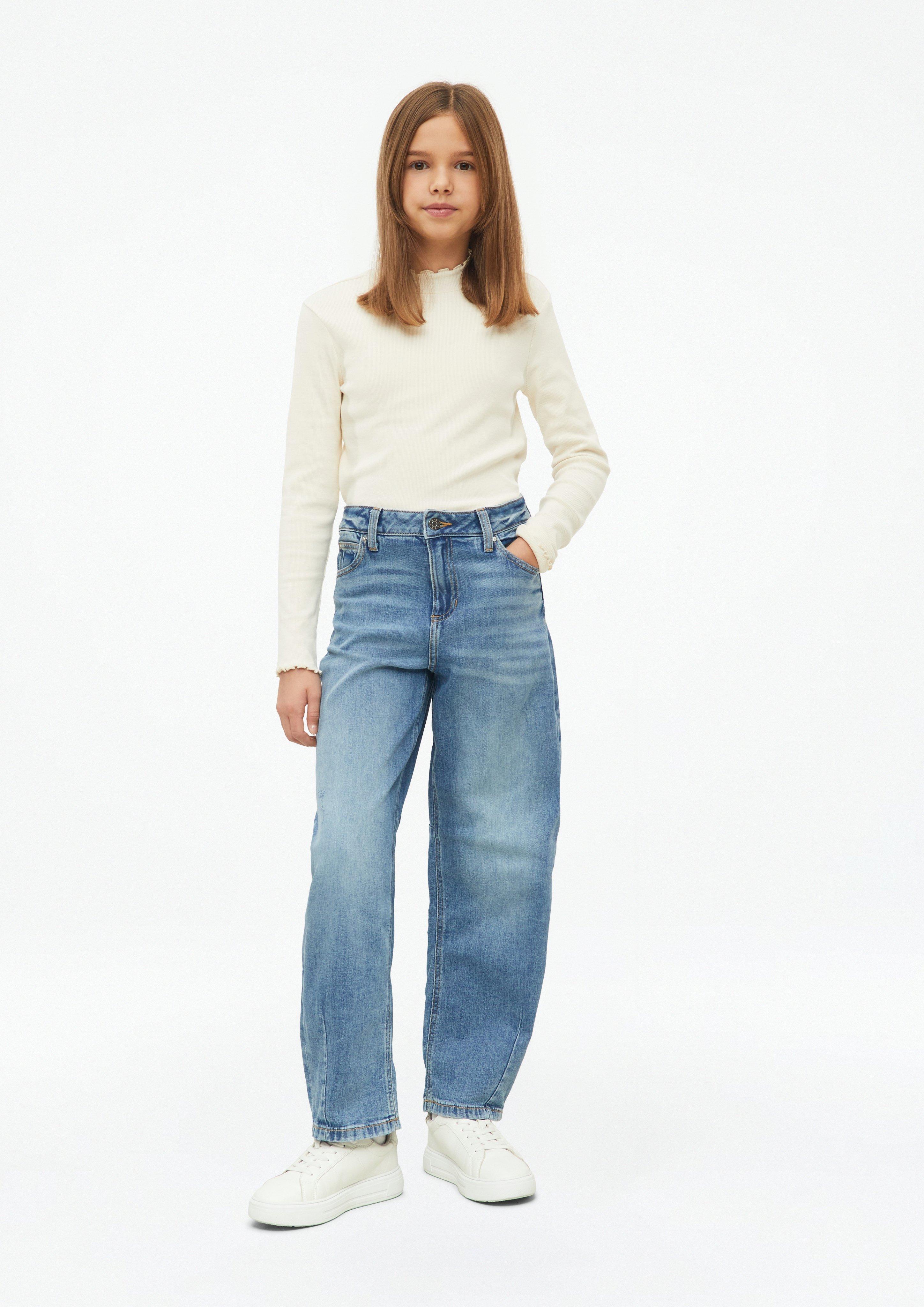 Jeans / Regular Fit / High Rise / Barrel Leg in Farbe blau von s.Oliver