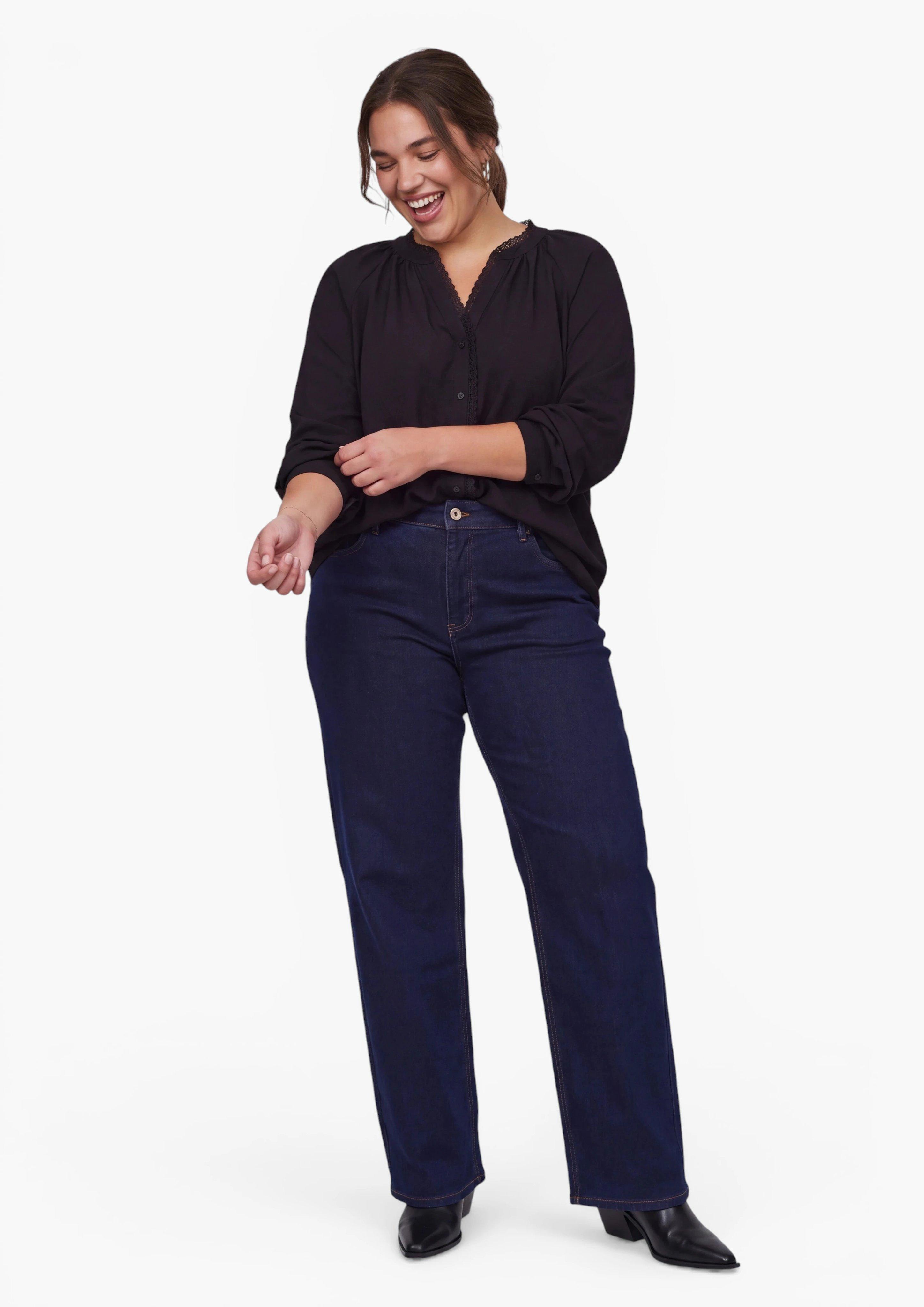 Jeans-Hose in Farbe navy von QS CURVE