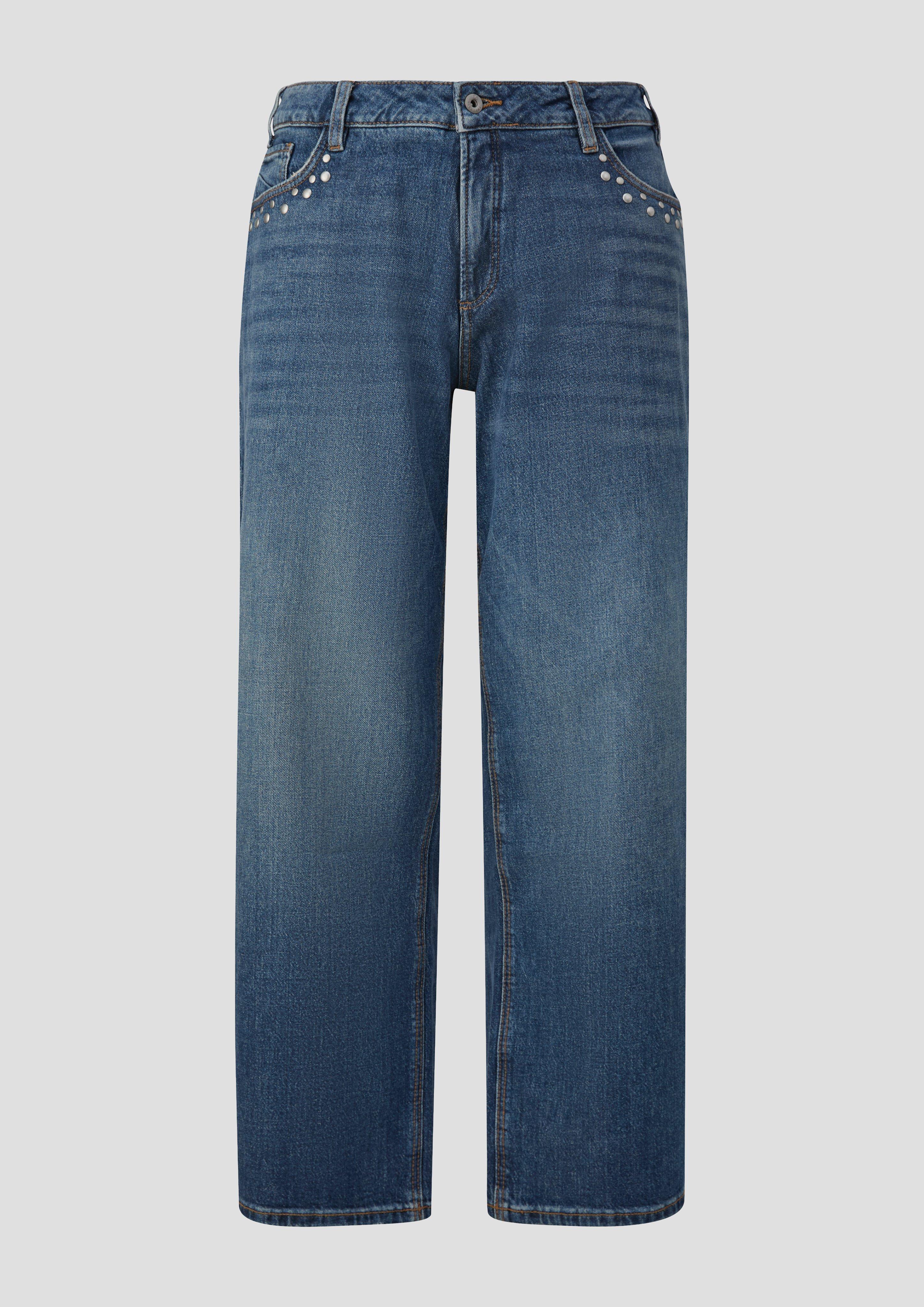 Pantalon en jean en bleu de QS CURVE