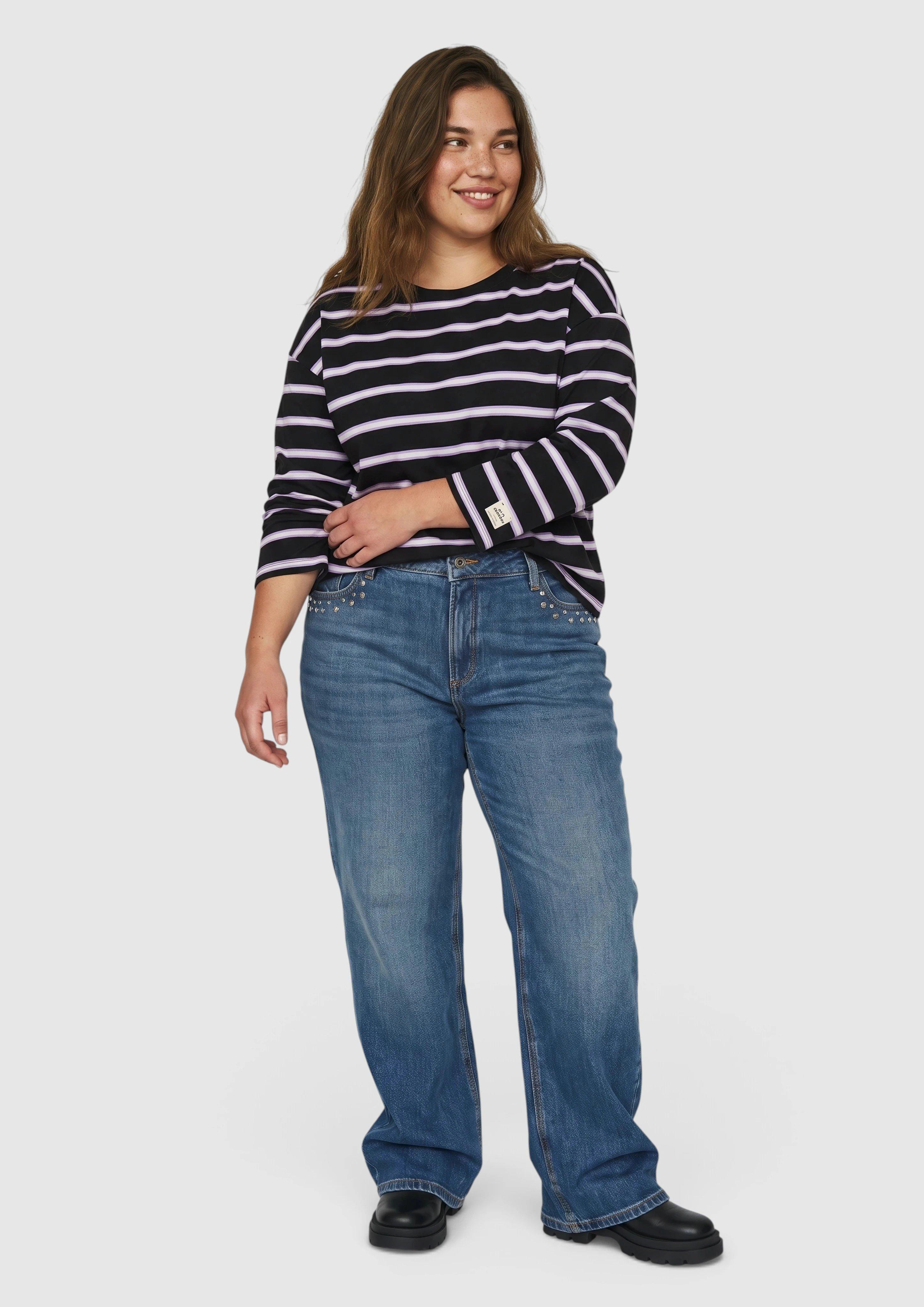 Jeans met wijde pijpen / middelhoge taille / wijde pijpen