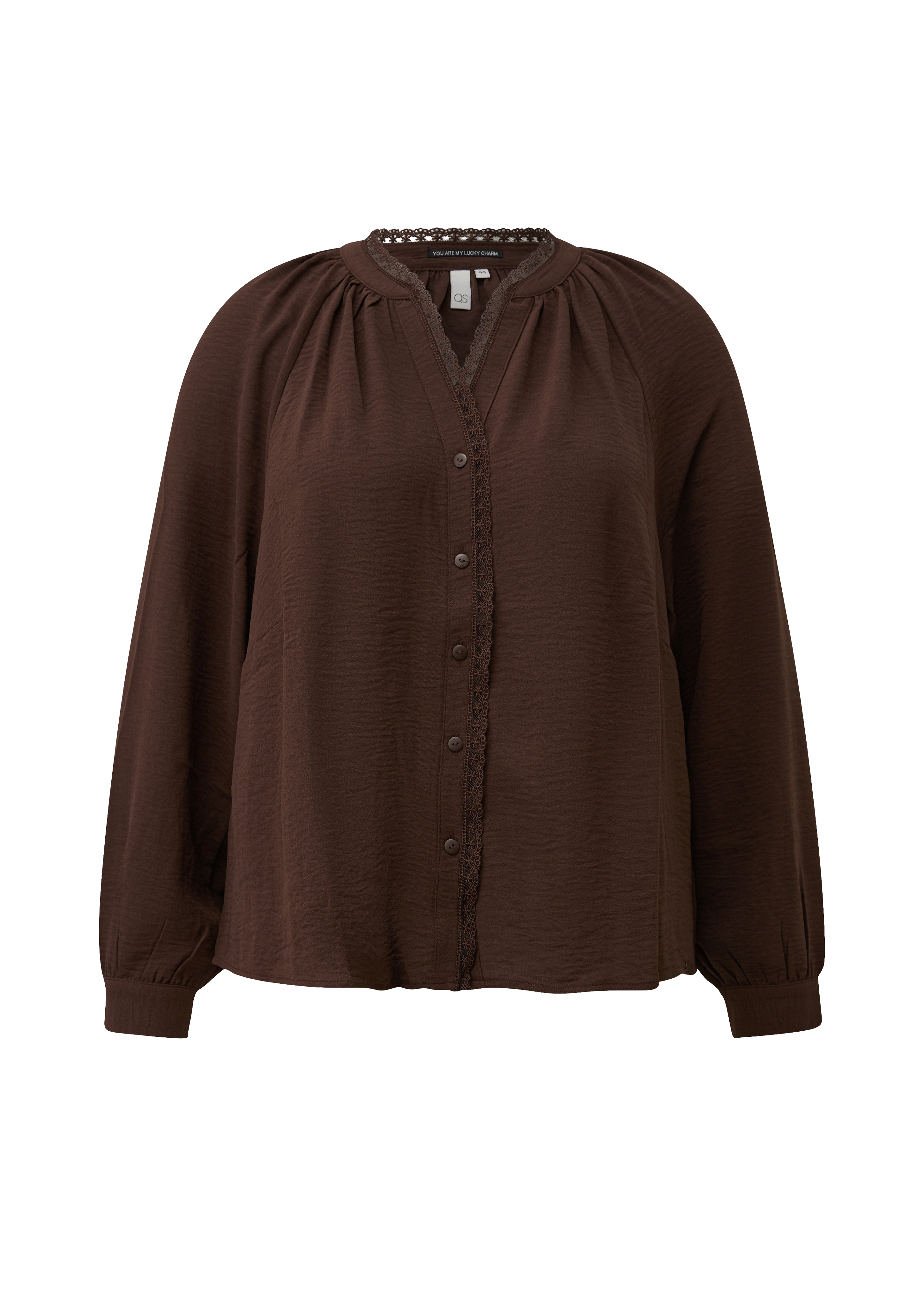 Tuniekblouse met kant bij de halslijn