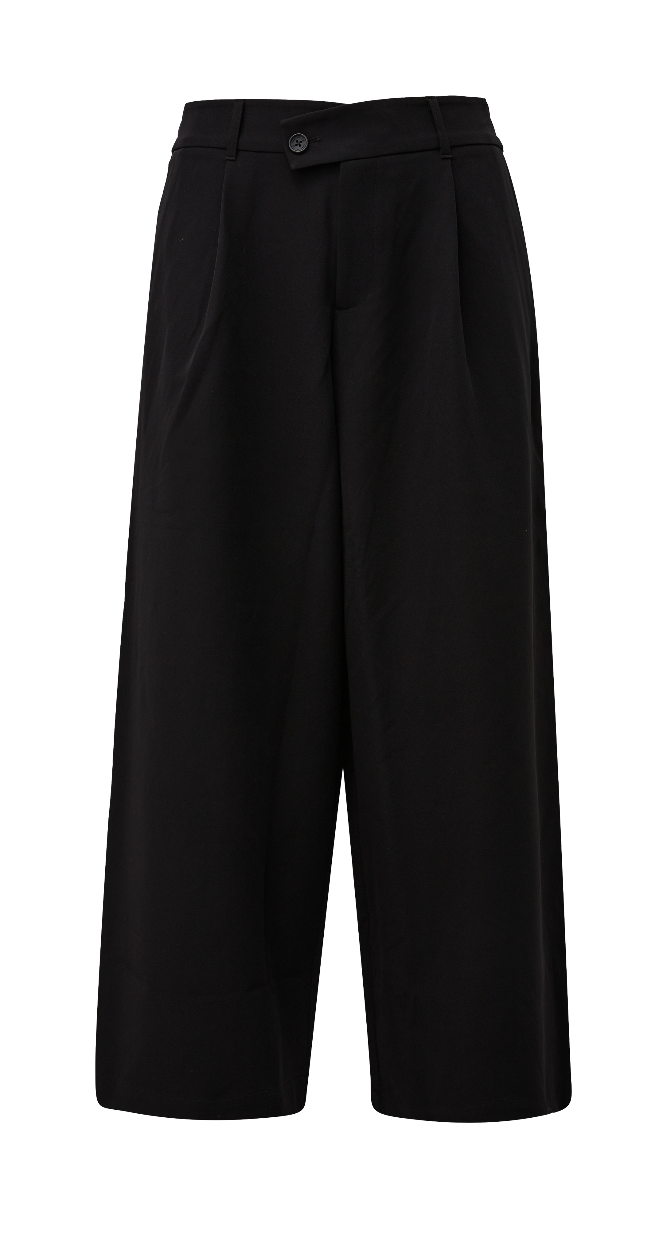 Broek met wijde pijpen en een schuine tailleband