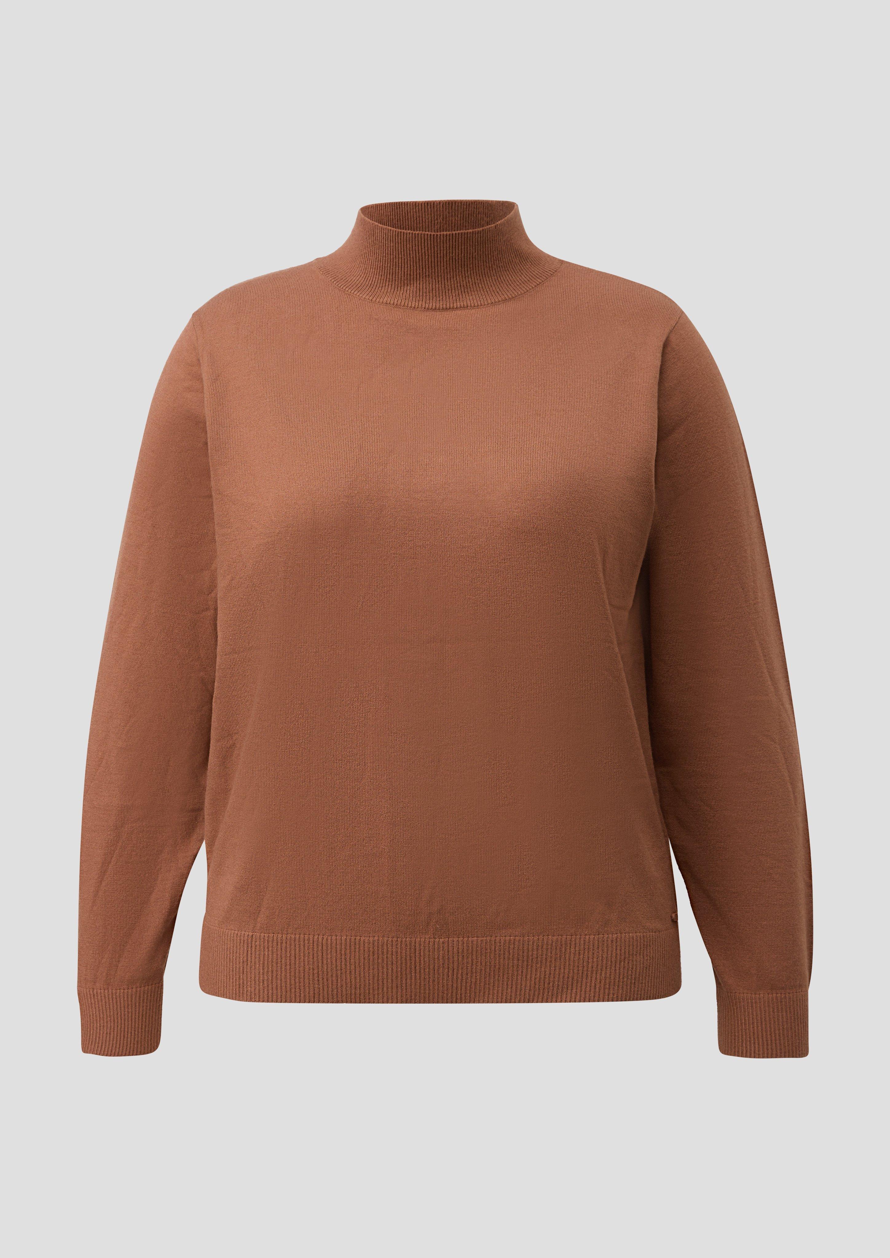Knitted pullover in terracotta by QS CURVE