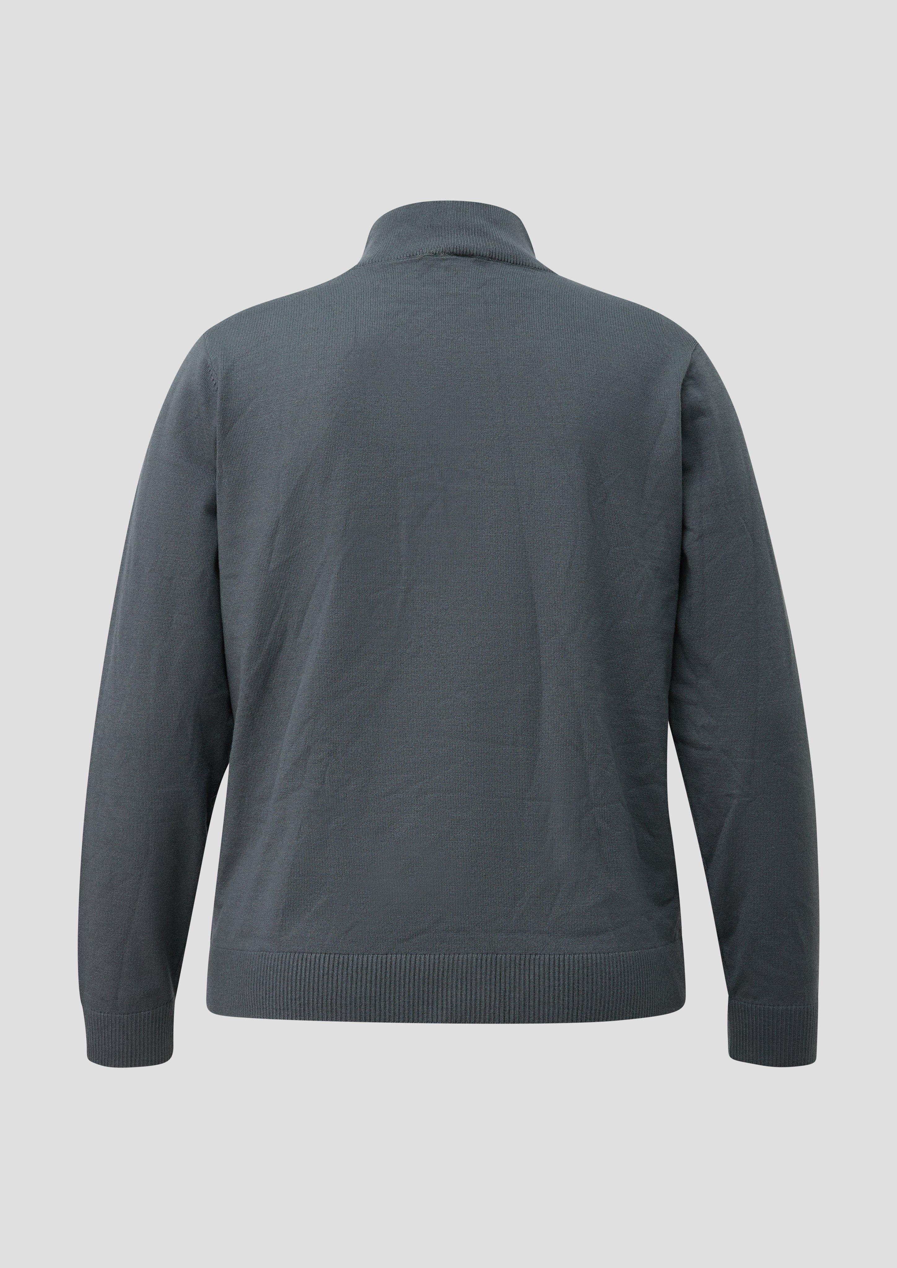 Women Knitted jumper in grey by QS CURVE