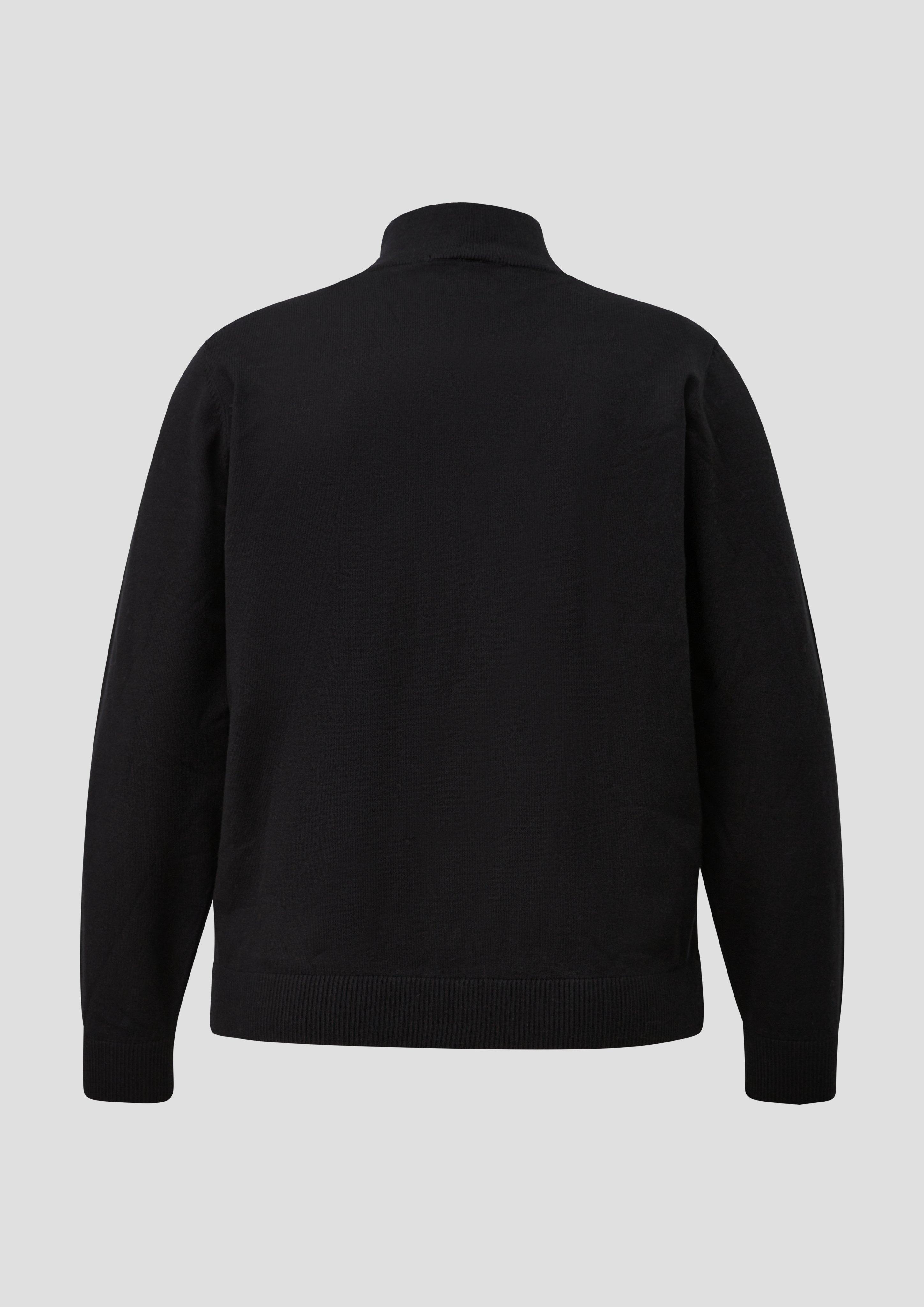 Women Knitted jumper in black by QS CURVE