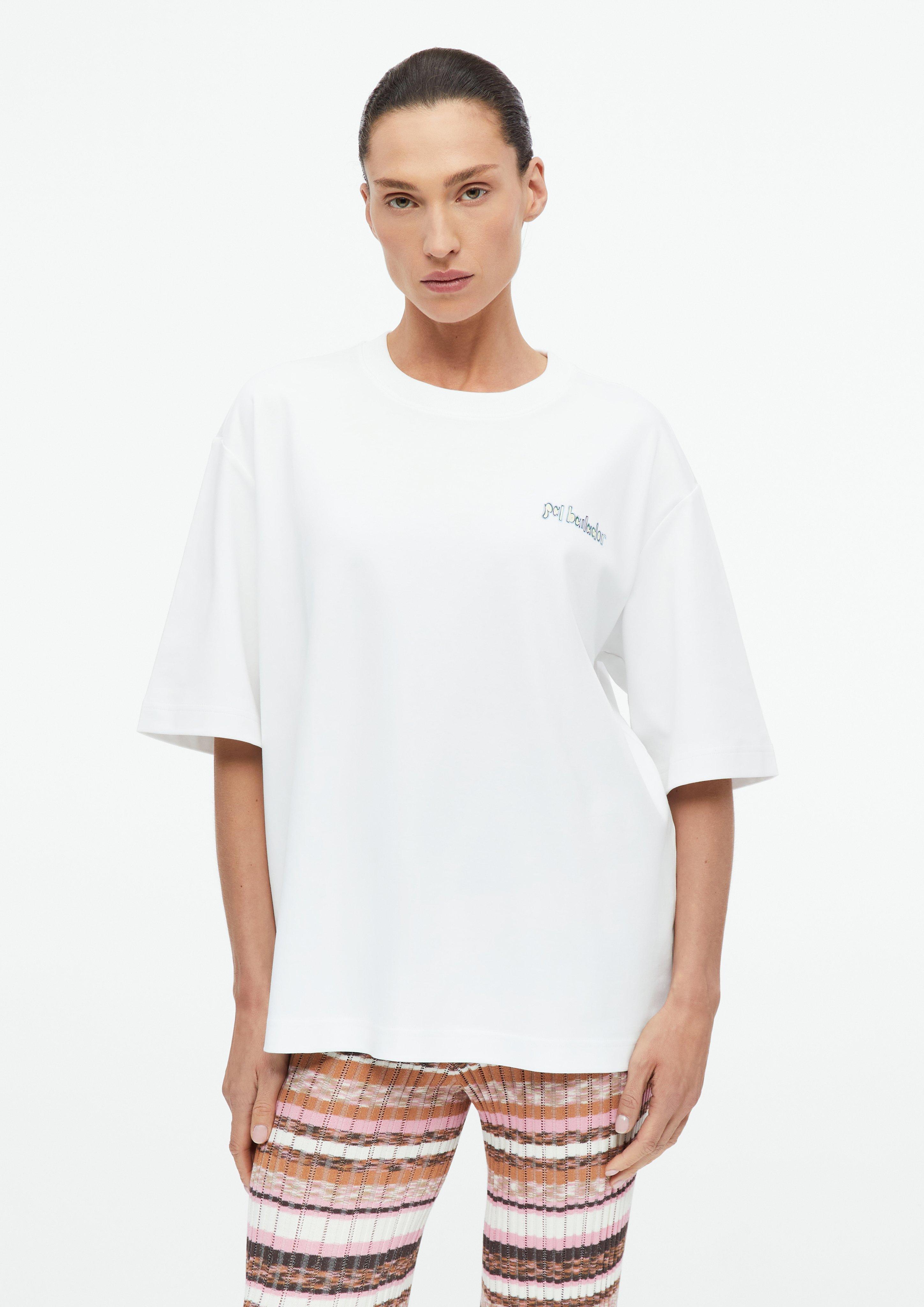 Oversize-Shirt mit Artwork in weiß von COMMA