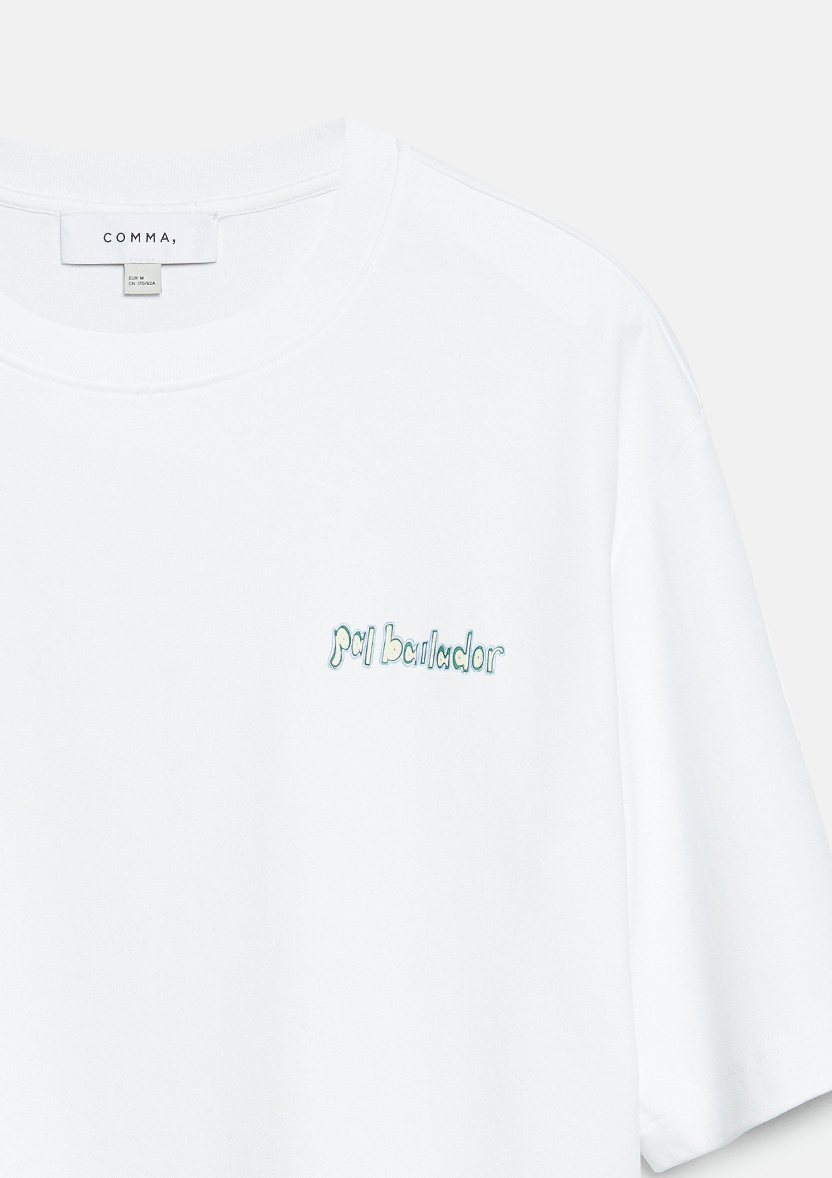 Oversize-Shirt mit Artwork in weiß von COMMA