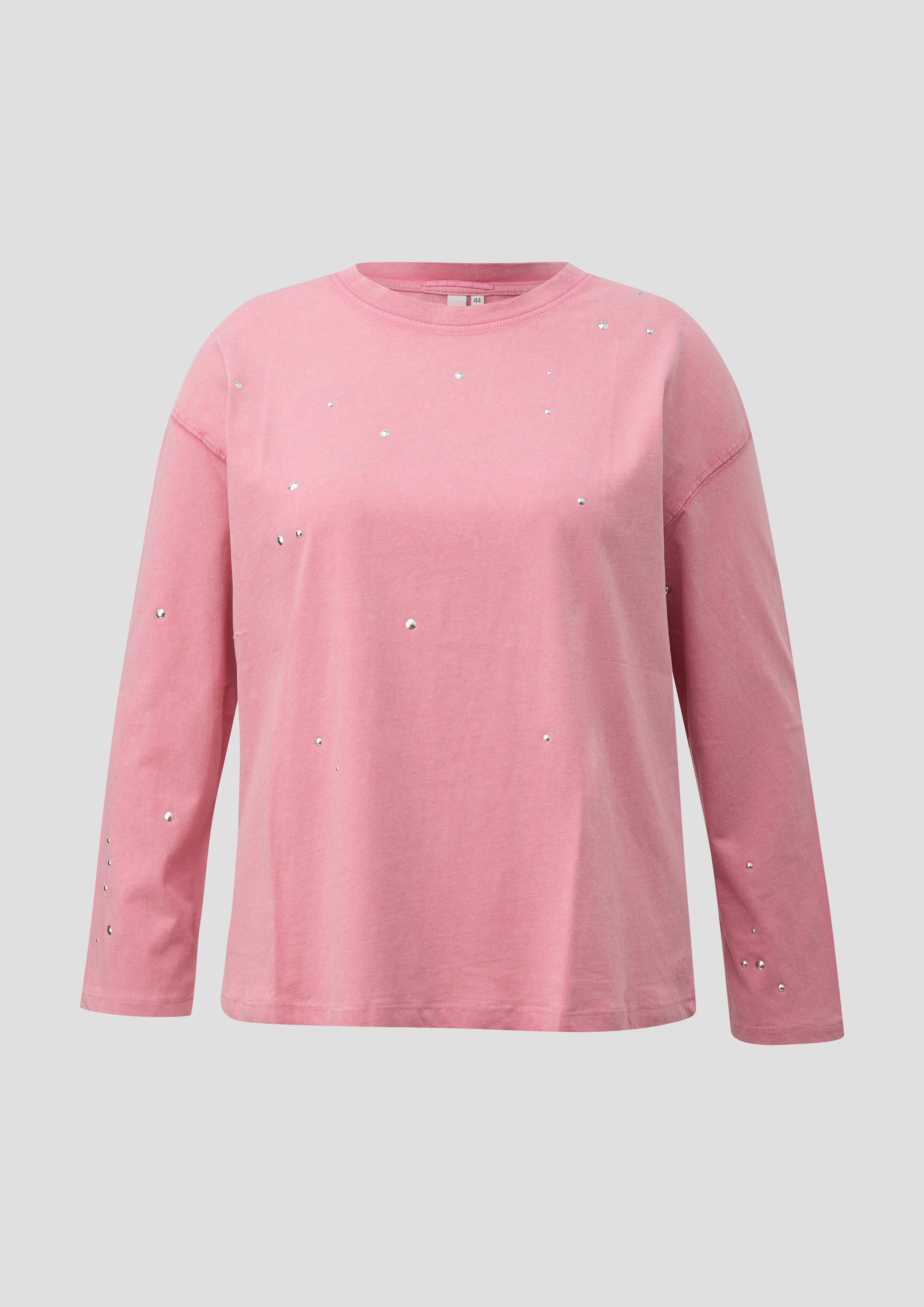 T-Shirt in Farbe pink von QS CURVE
