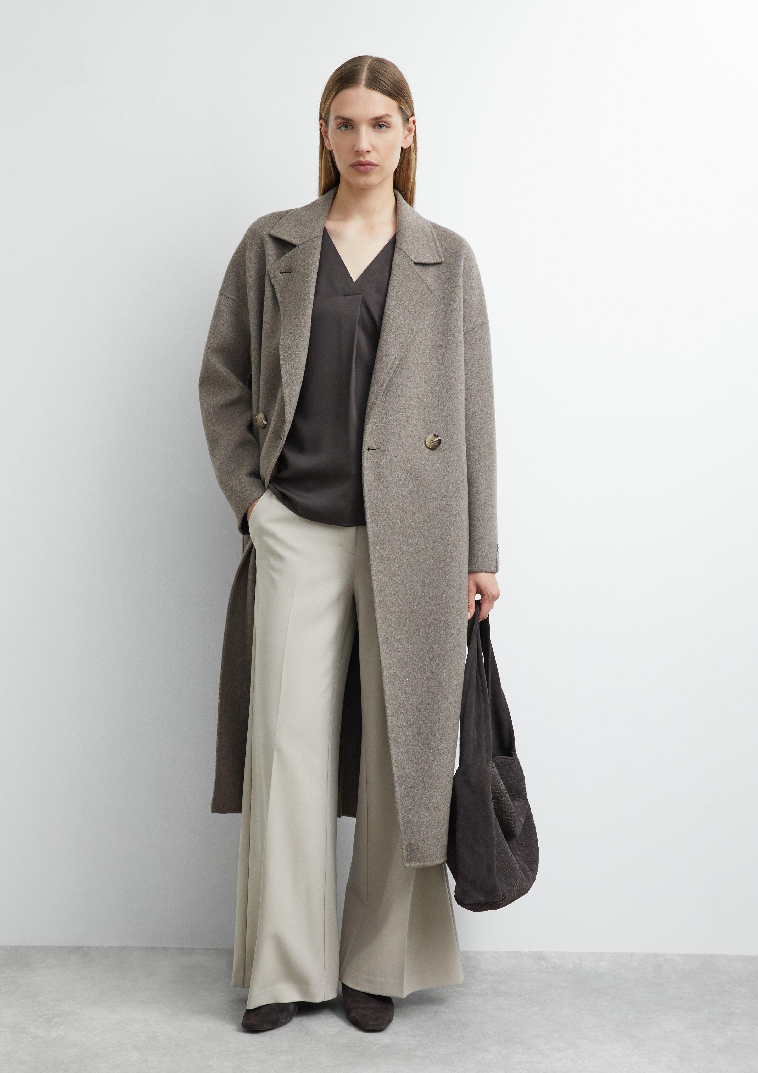 Viscose Blouse with Pleated Details in brown by COMMA
