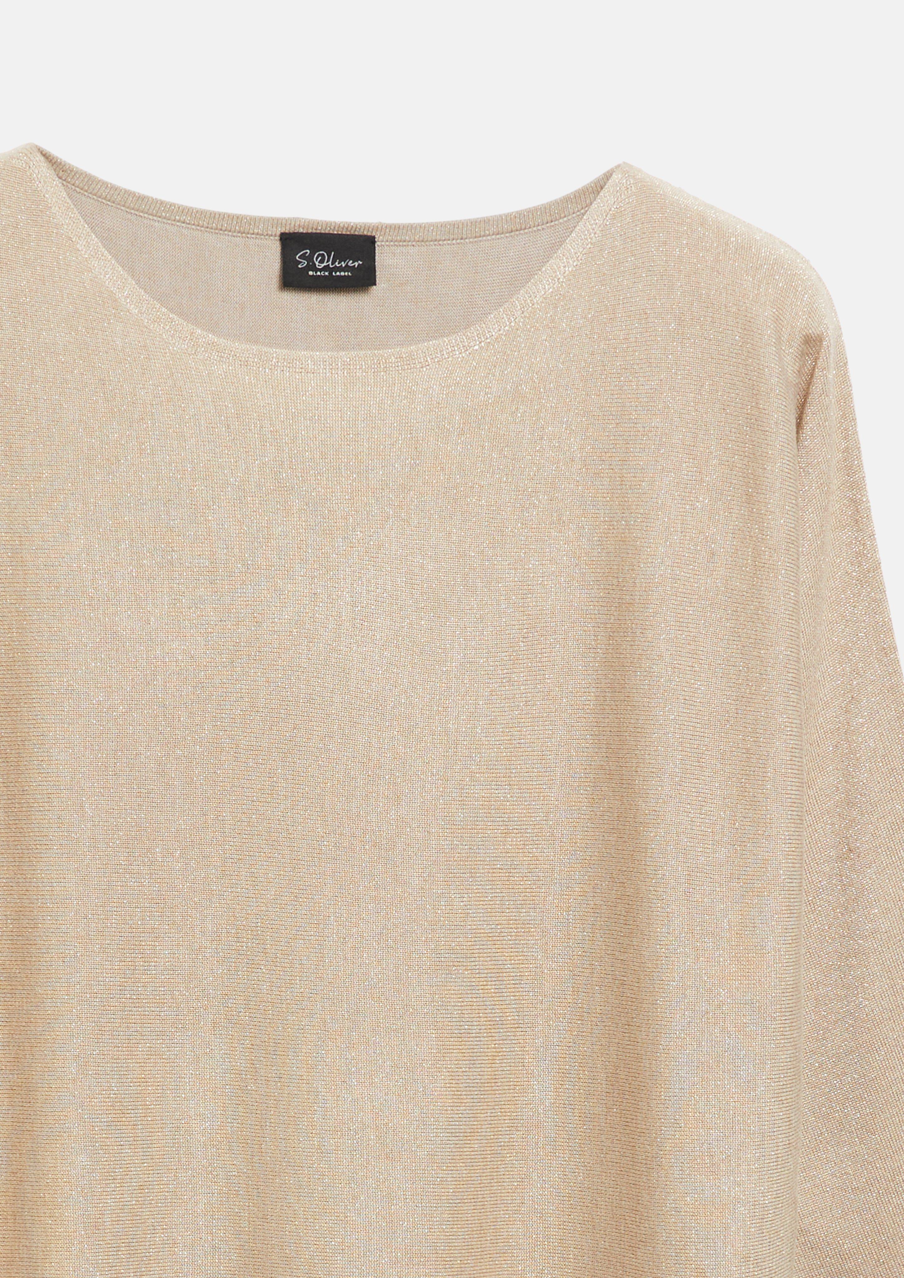 Women Fine-knit sweater with glitter yarn in beige by s.Oliver BLACK LABEL