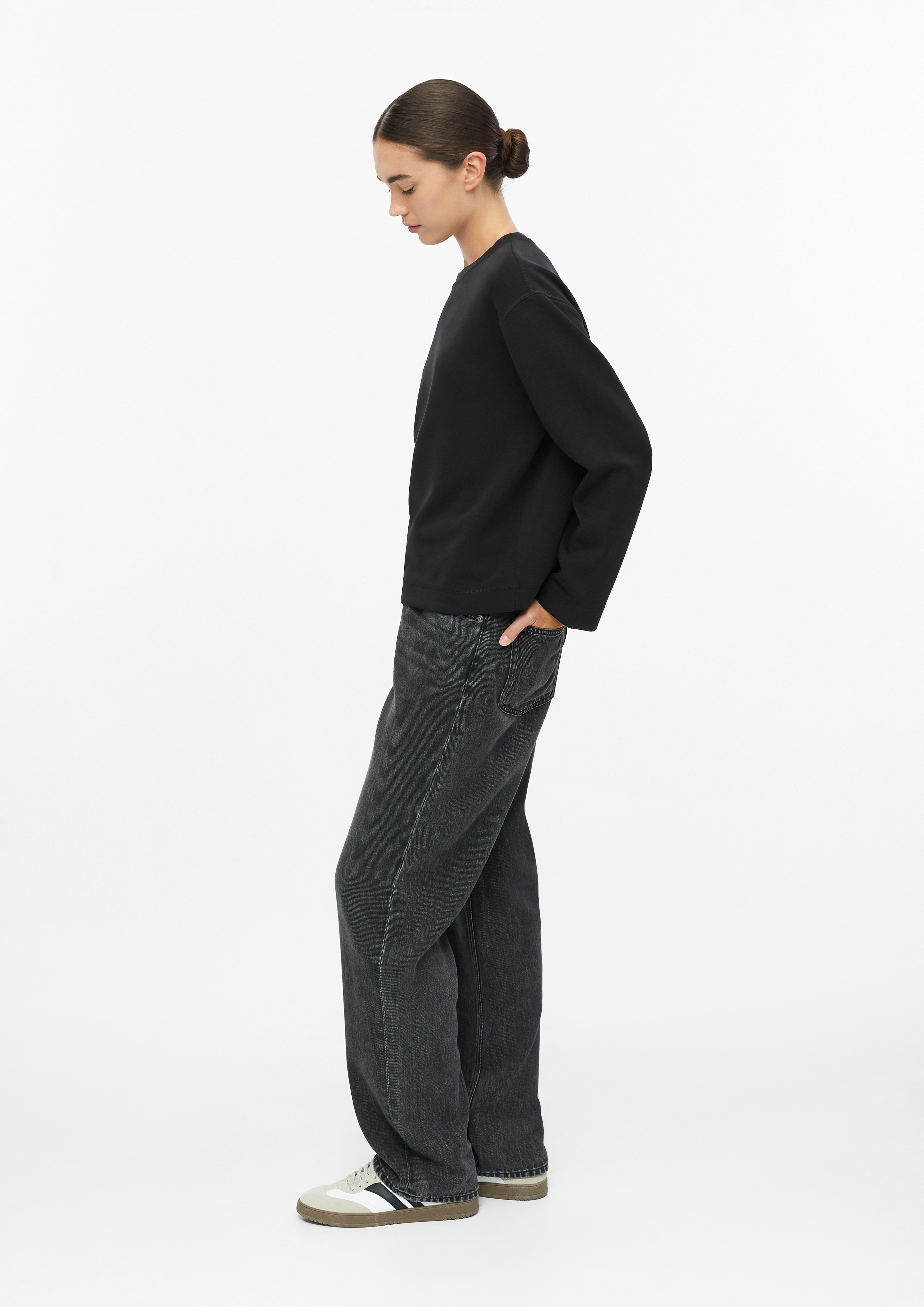 Women Sweatshirt in black by s.Oliver