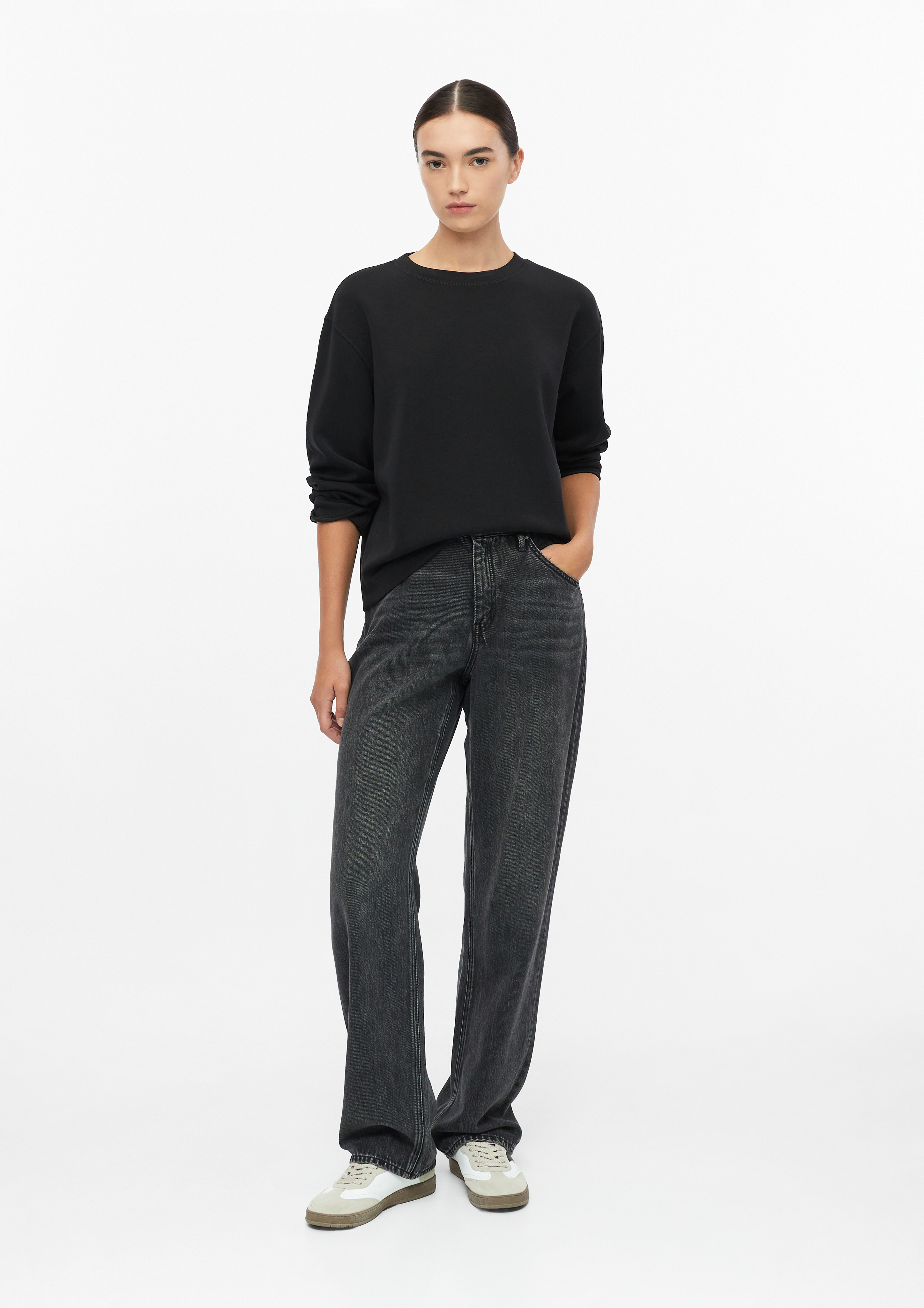 Women Sweatshirt in black by s.Oliver