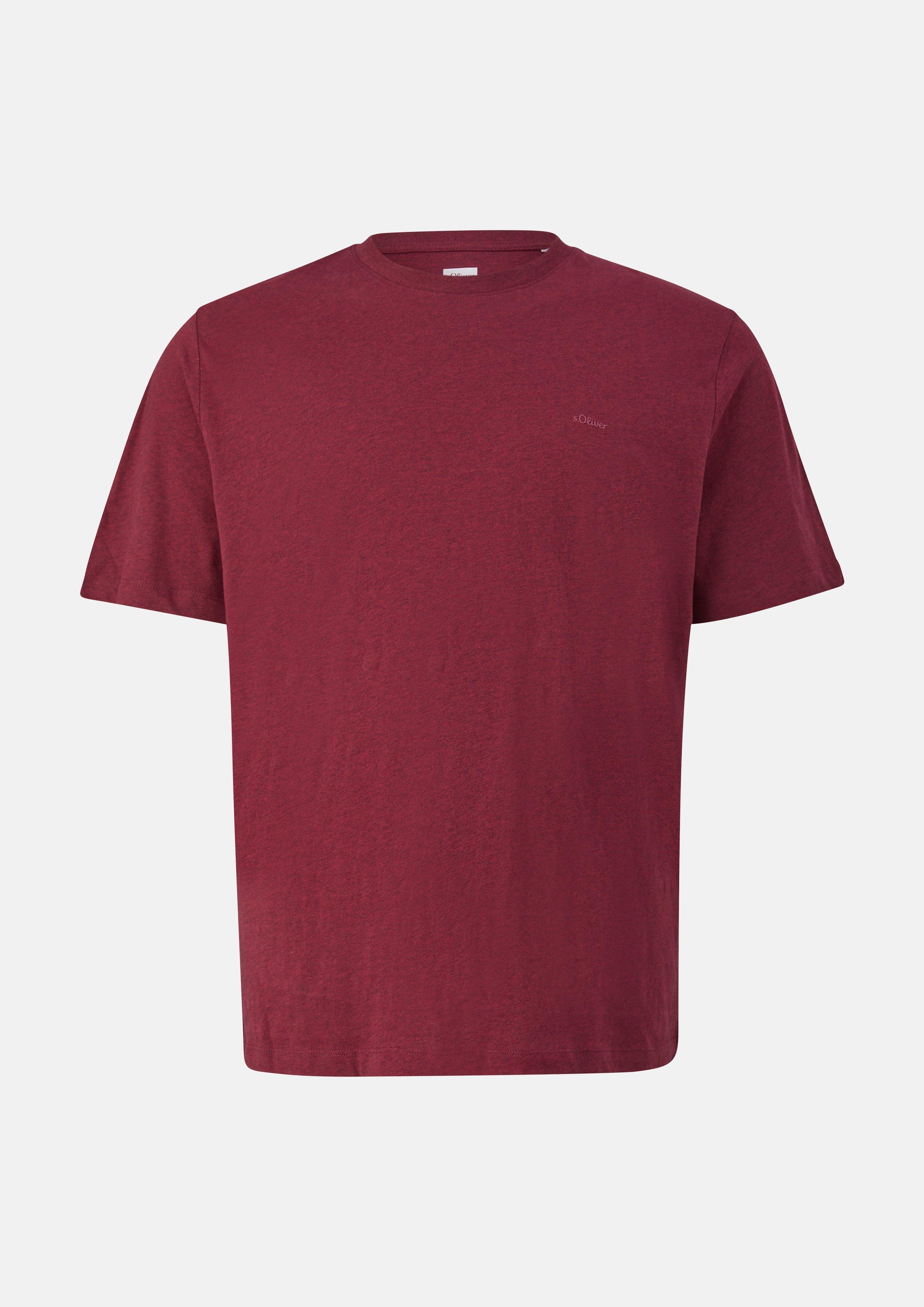 Hommes T-shirt en rouge de s.Oliver Men Big Sizes