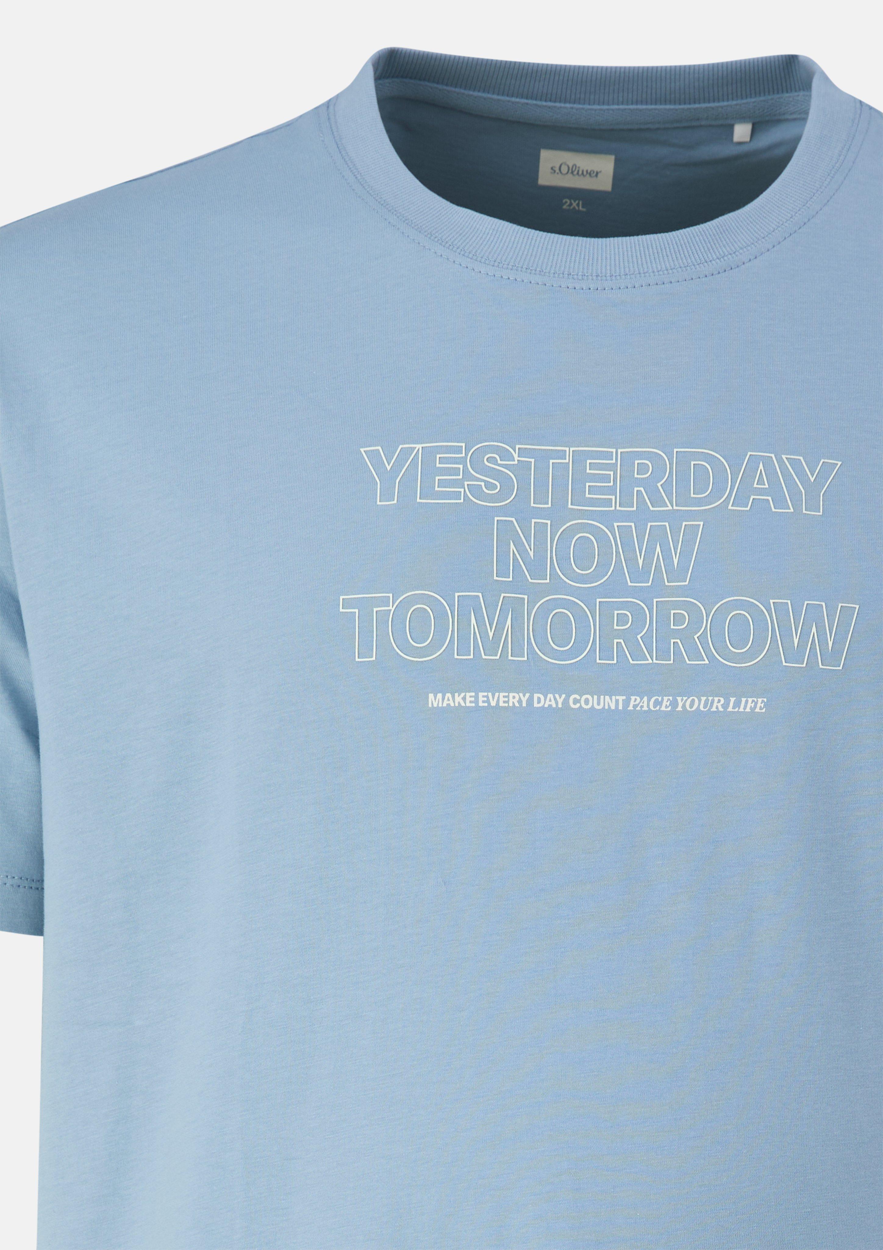 Heren T-Shirt in blauw van s.Oliver Men Big Sizes