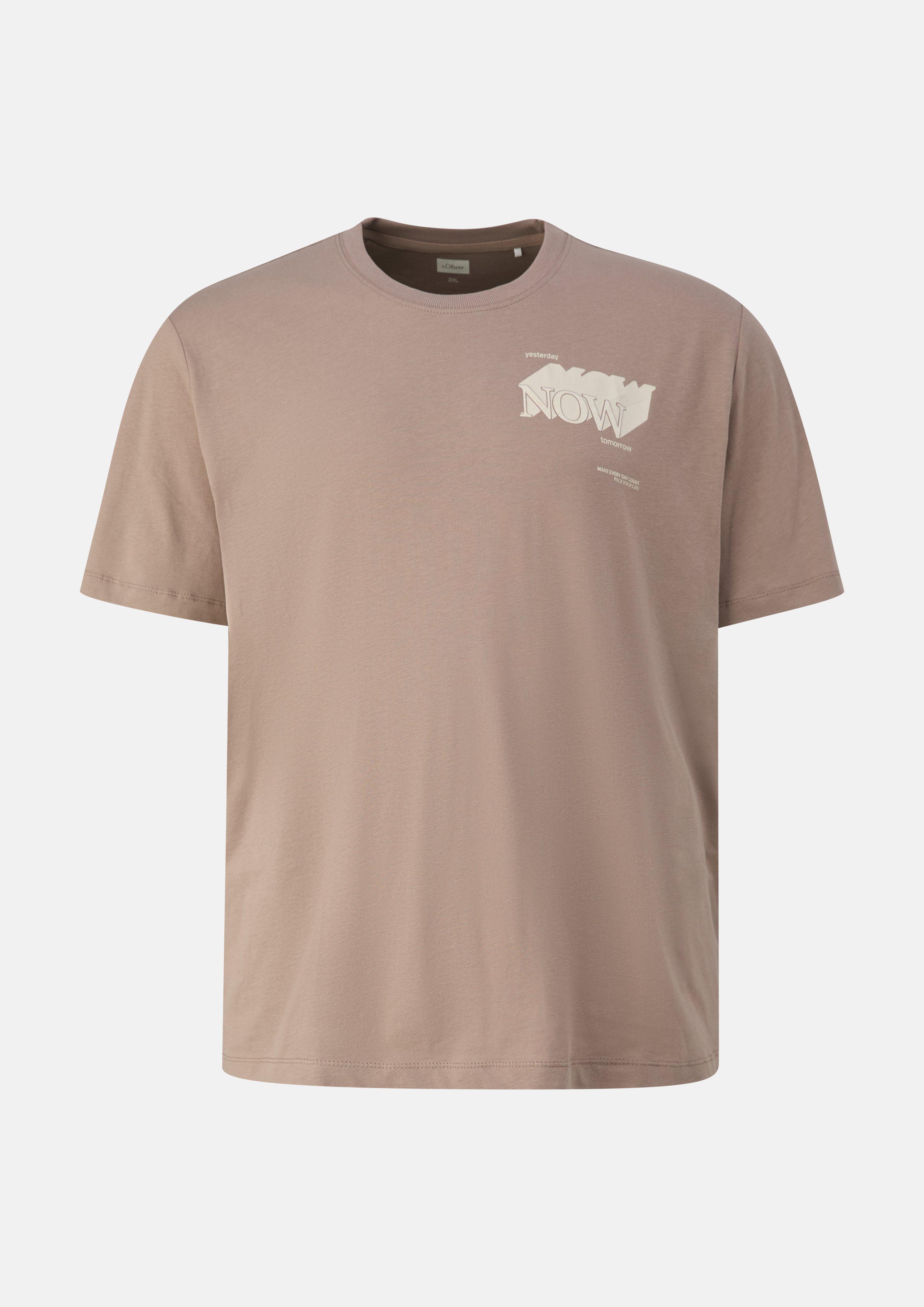 T-Shirt in lichtbruin van s.Oliver Men Big Sizes