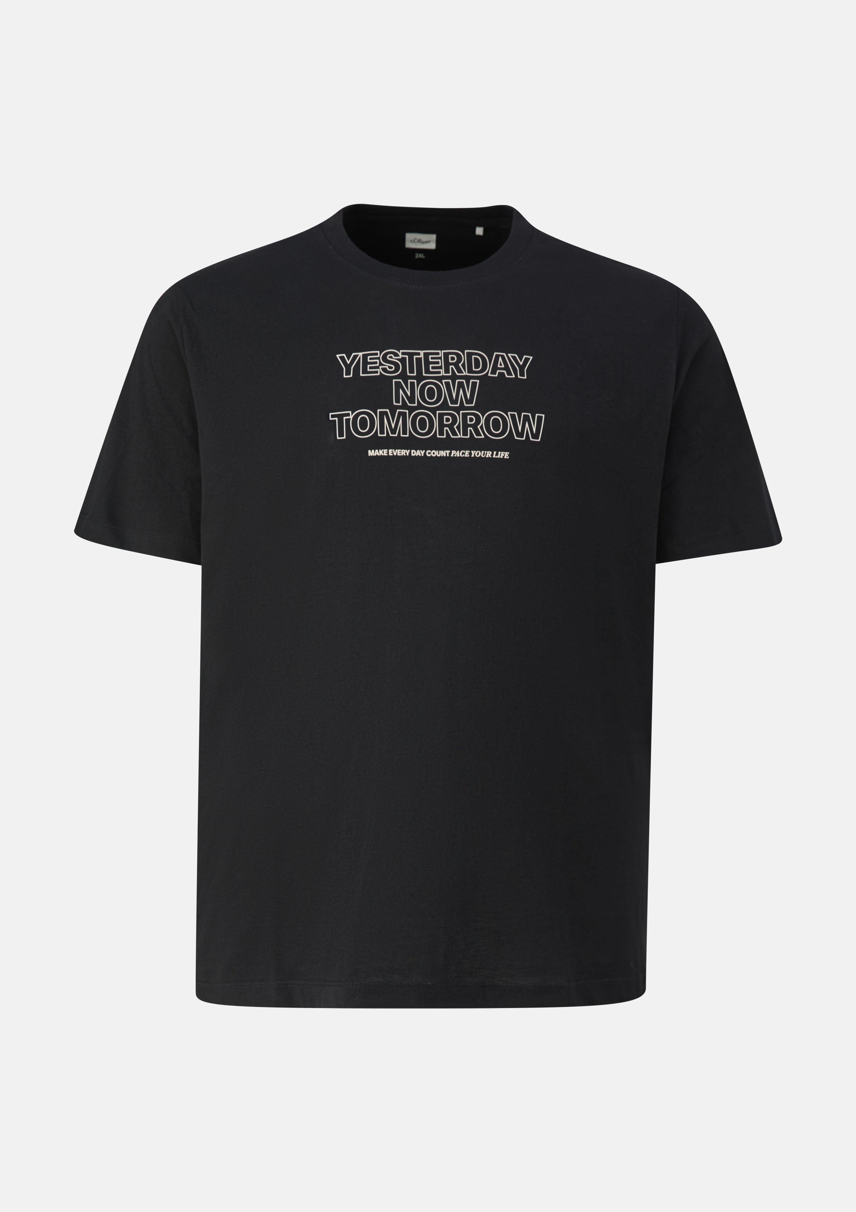 Heren T-Shirt in zwart van s.Oliver Men Big Sizes