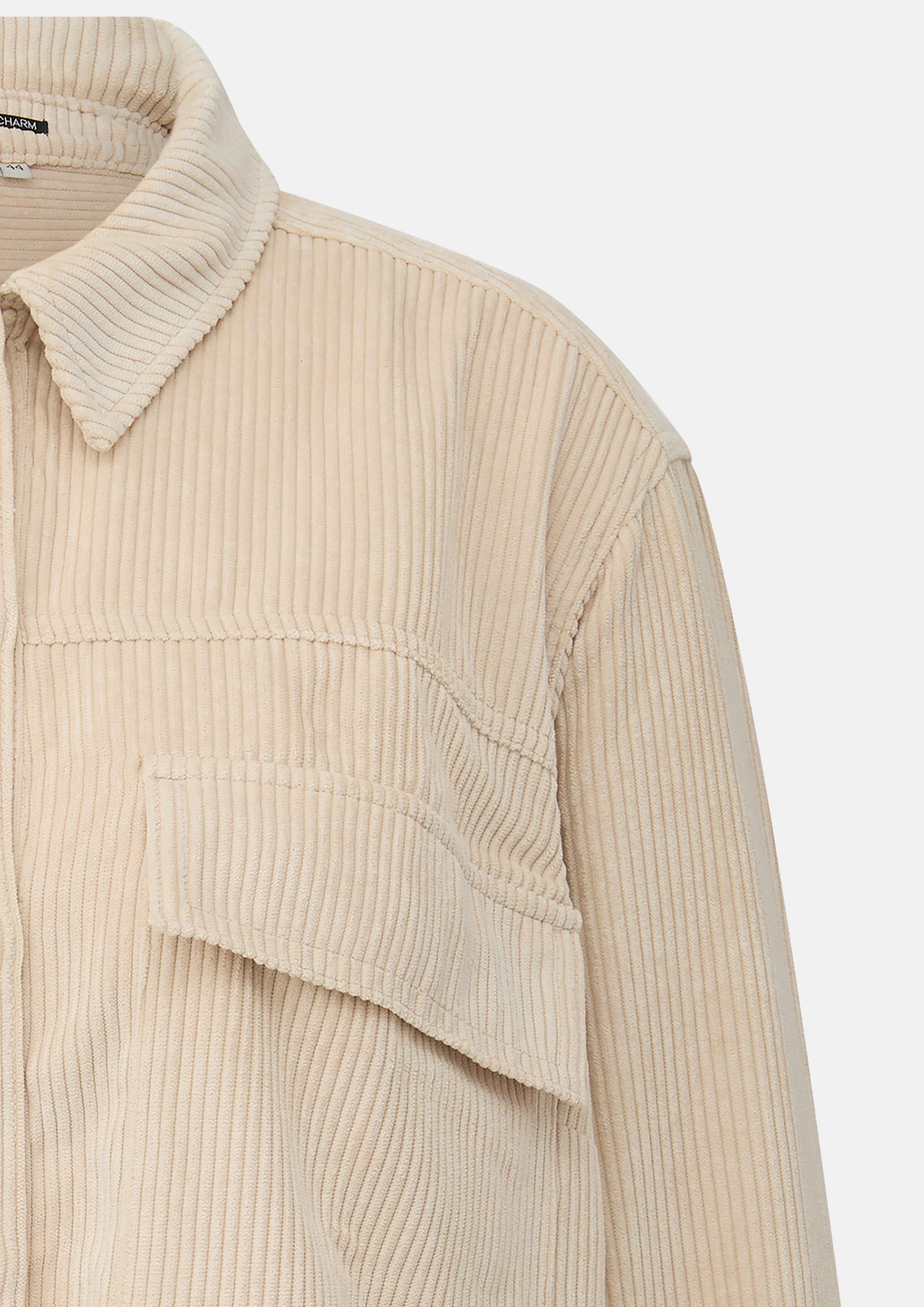 Damen Lässiges Kord-Overshirt in beige von QS CURVE