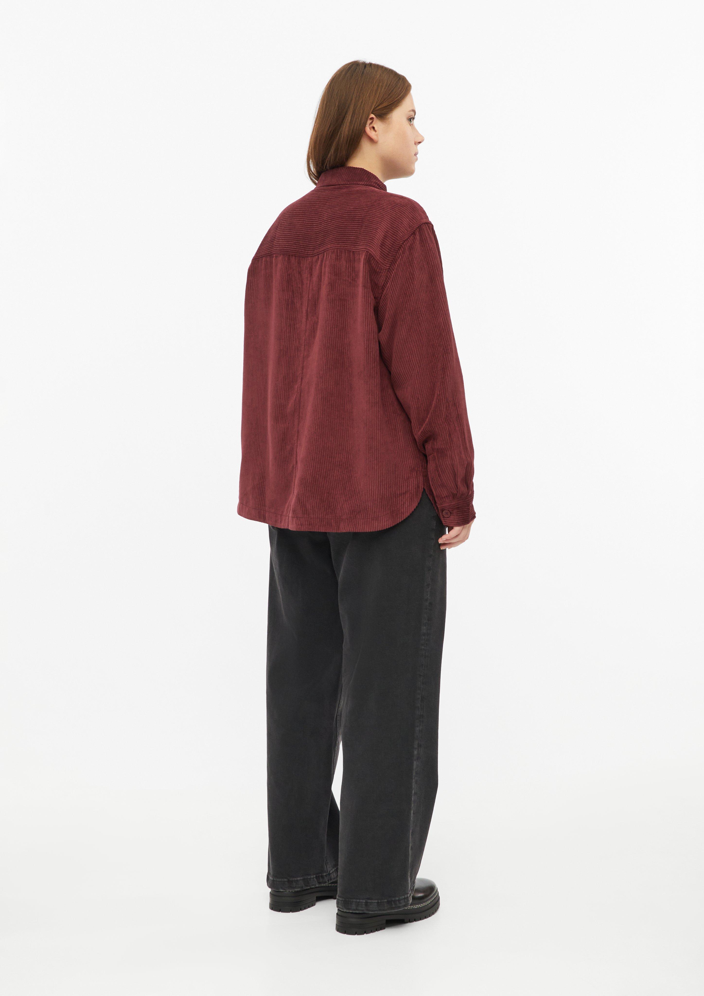 Damen Lässiges Kord-Overshirt in rot von QS CURVE
