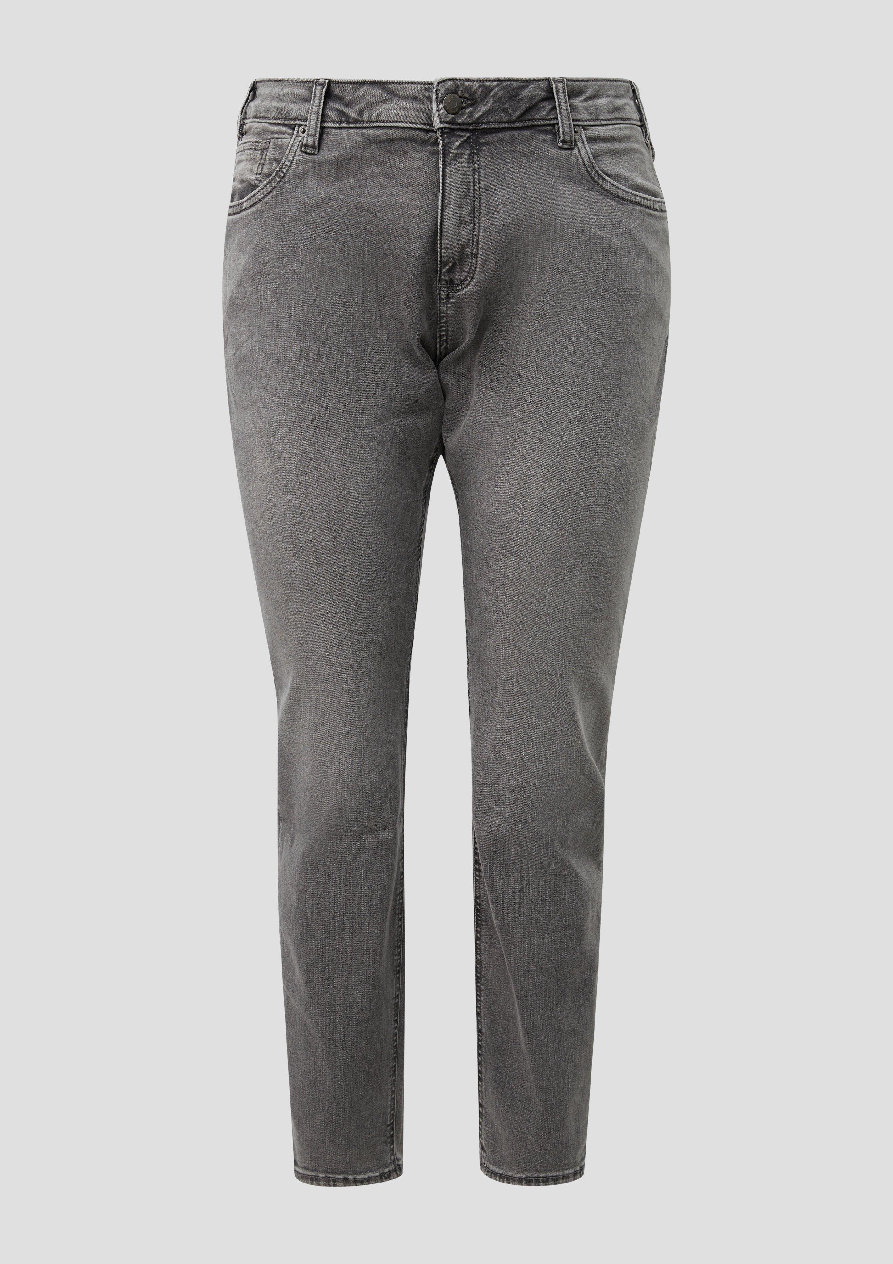 Women Skinny Jeans / Mid-Rise / Skinny Leg in grey by QS CURVE