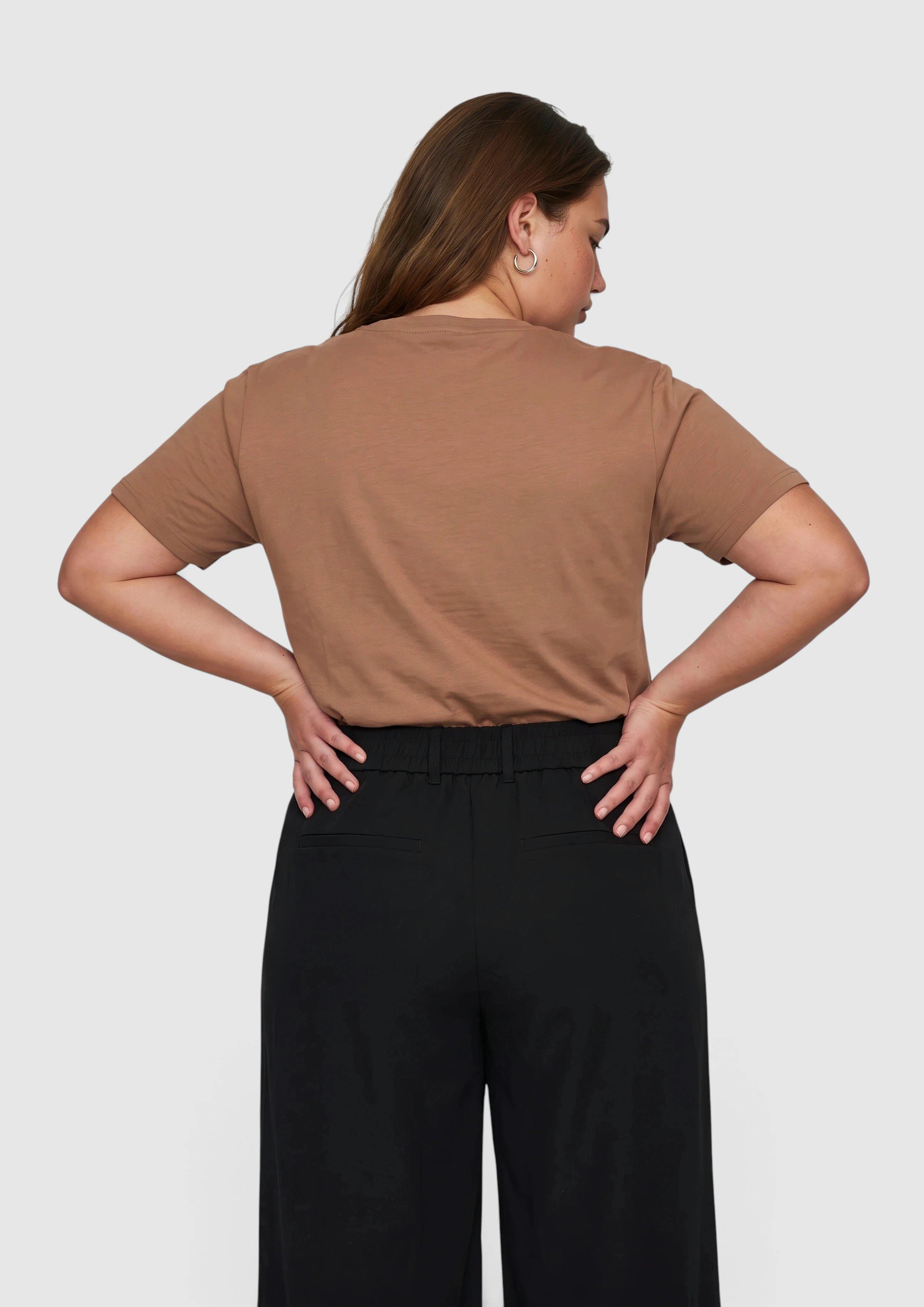 Dames T-Shirt in bruin van QS CURVE