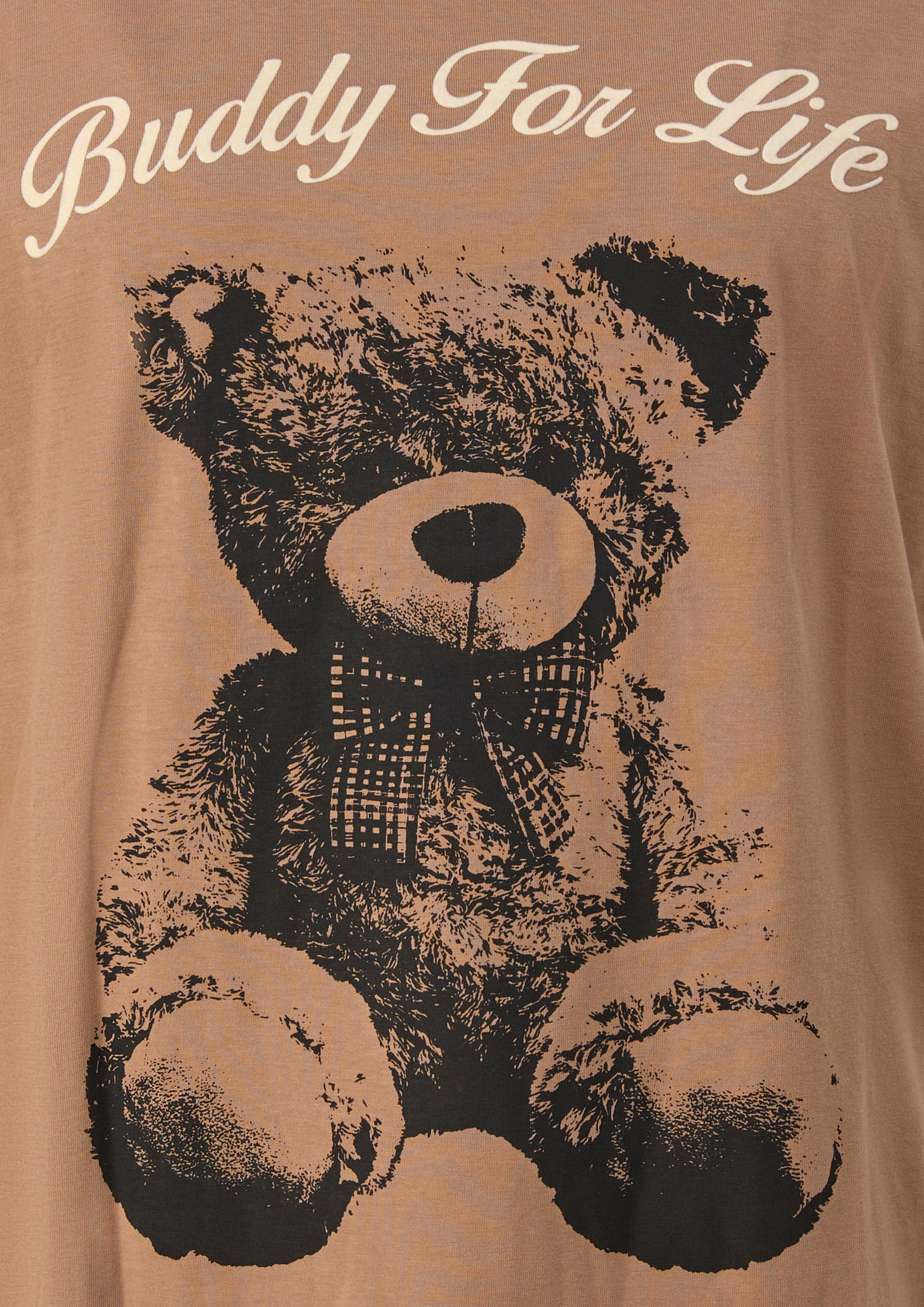 Dames T-Shirt in bruin van QS CURVE