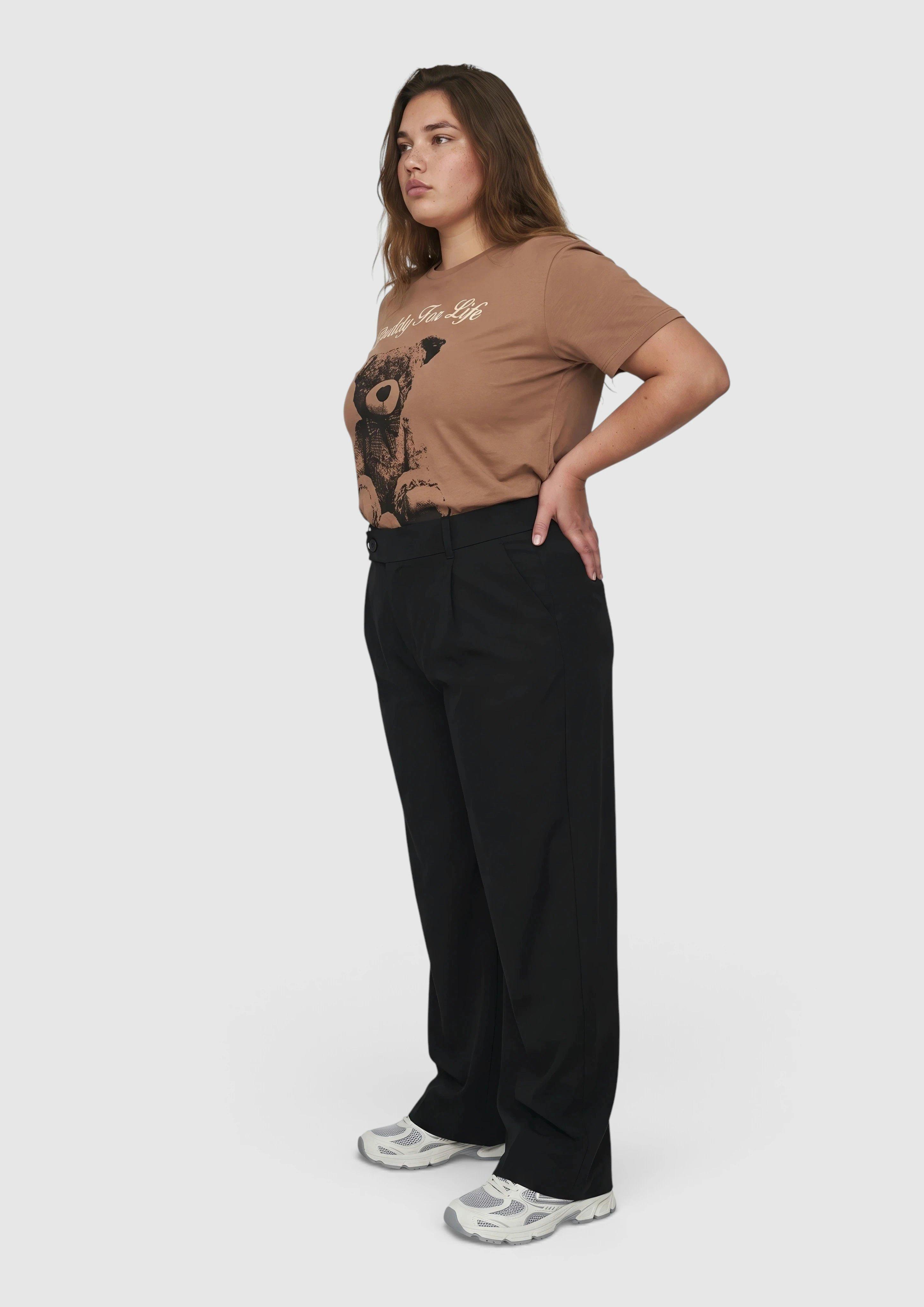 Dames T-Shirt in bruin van QS CURVE