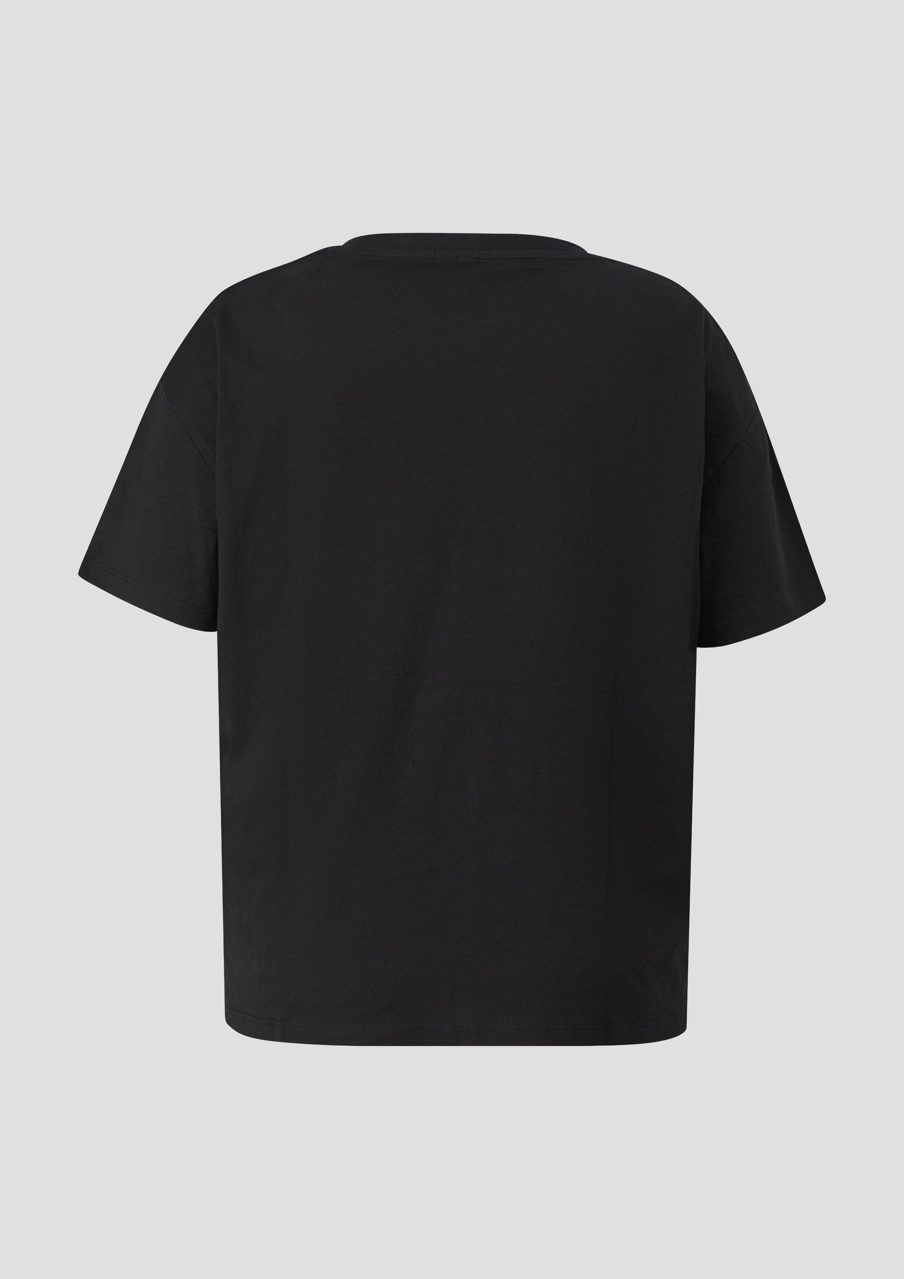 Dames T-Shirt in zwart van QS CURVE