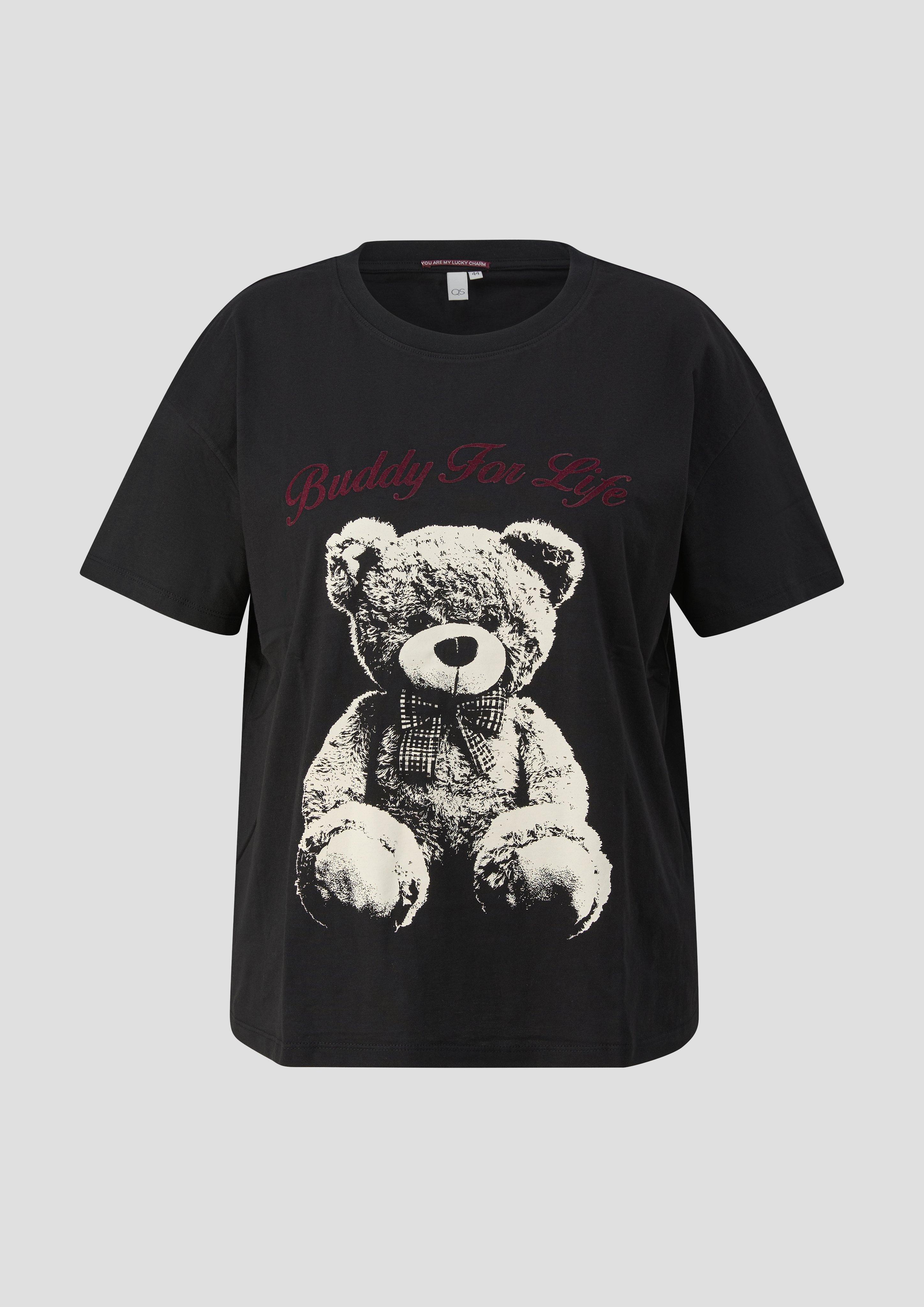 Dames T-Shirt in zwart van QS CURVE
