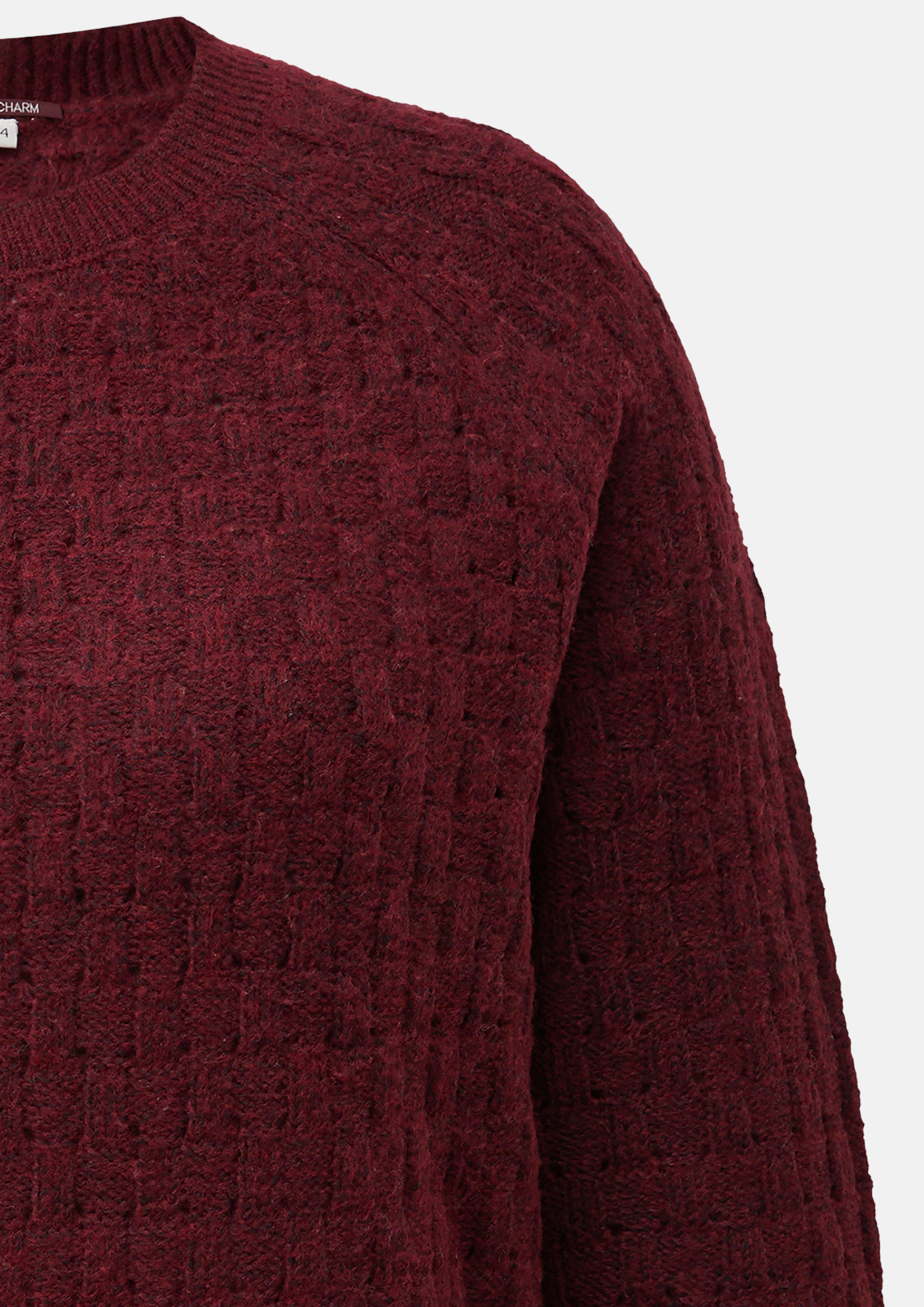Women Knitted pullover in red by QS CURVE