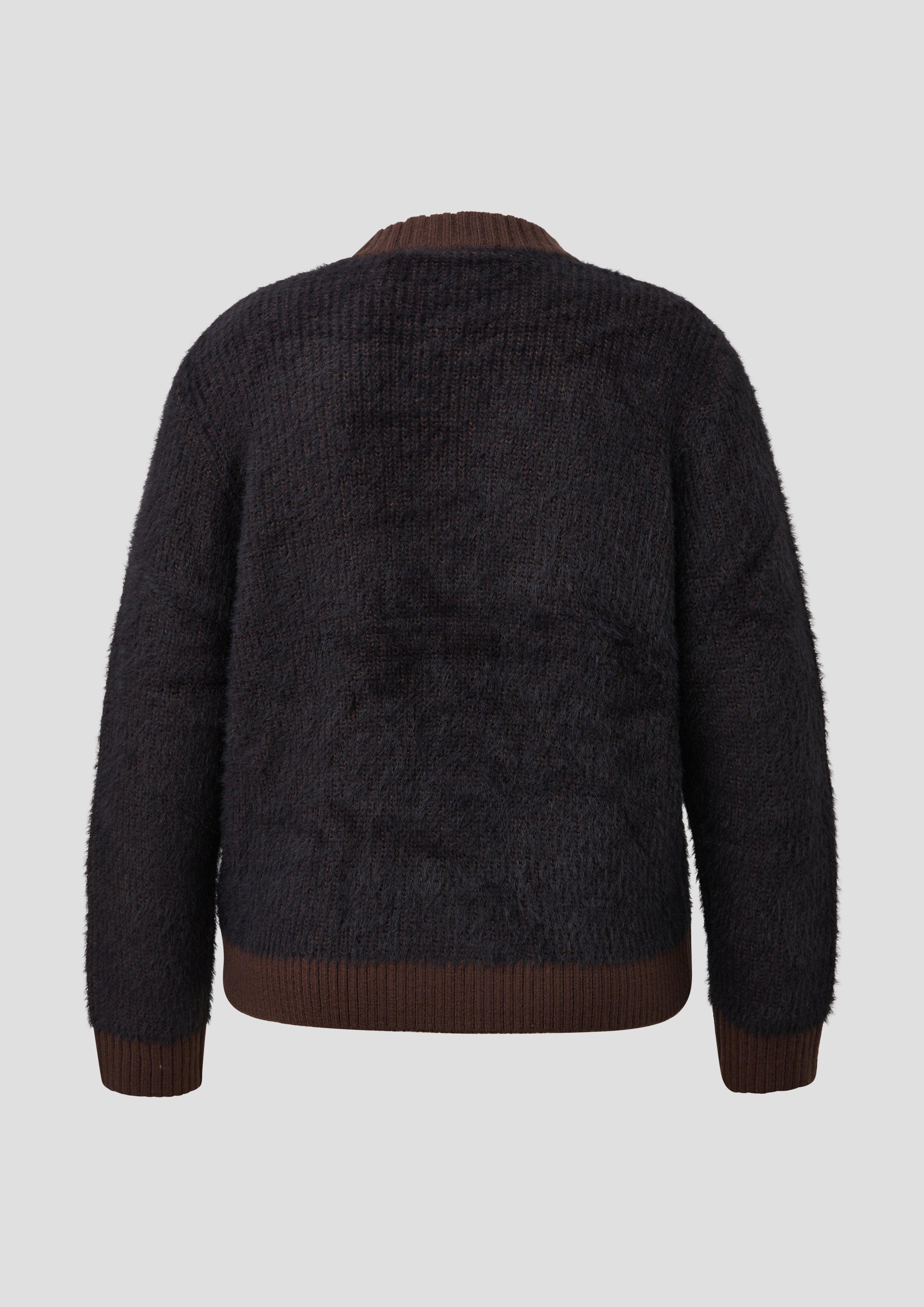 Dames Gebreid Vest in zwart van QS CURVE