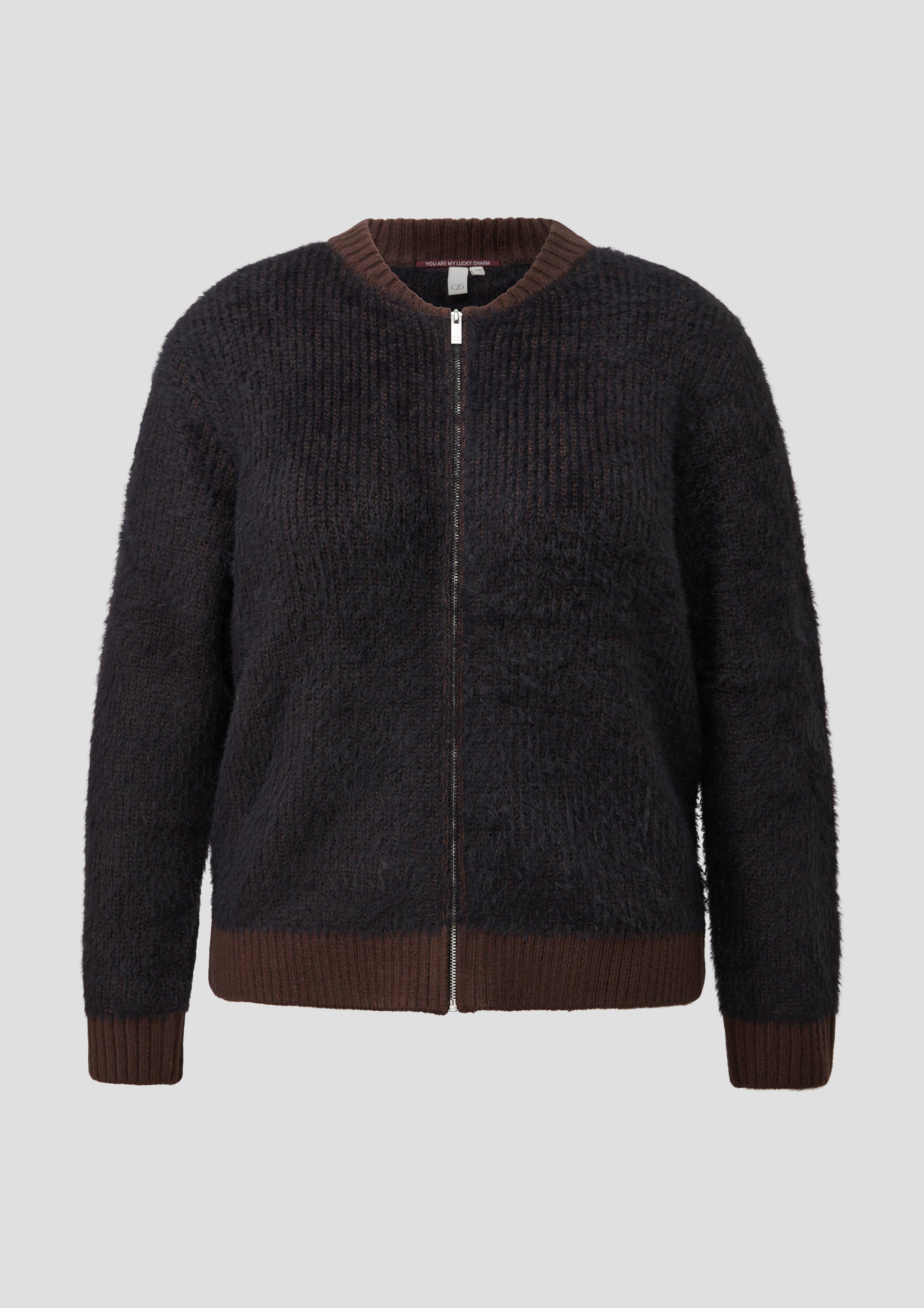 Gebreid Vest in donkerbruin van QS CURVE