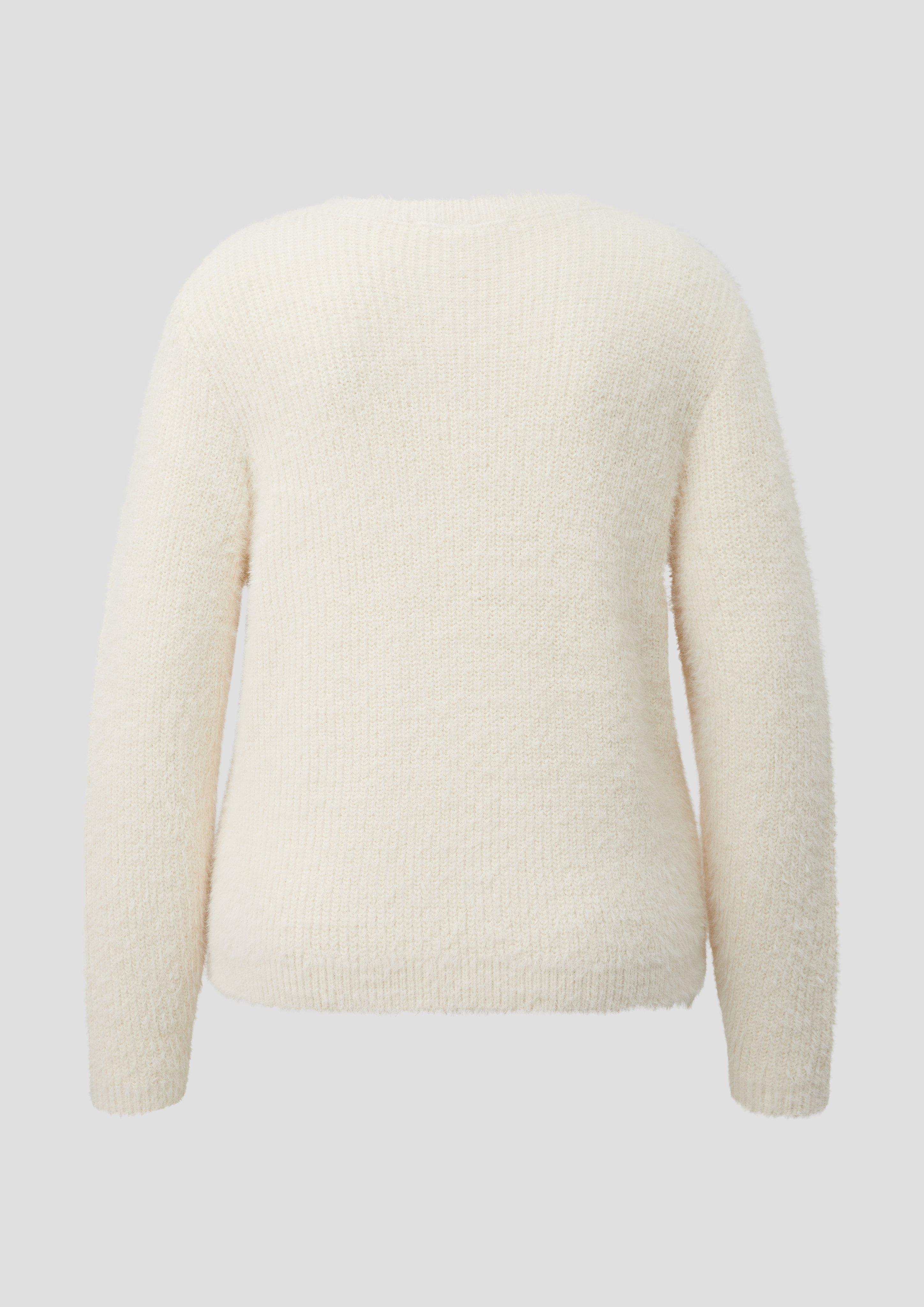 Damen Strickpullover in beige von QS CURVE