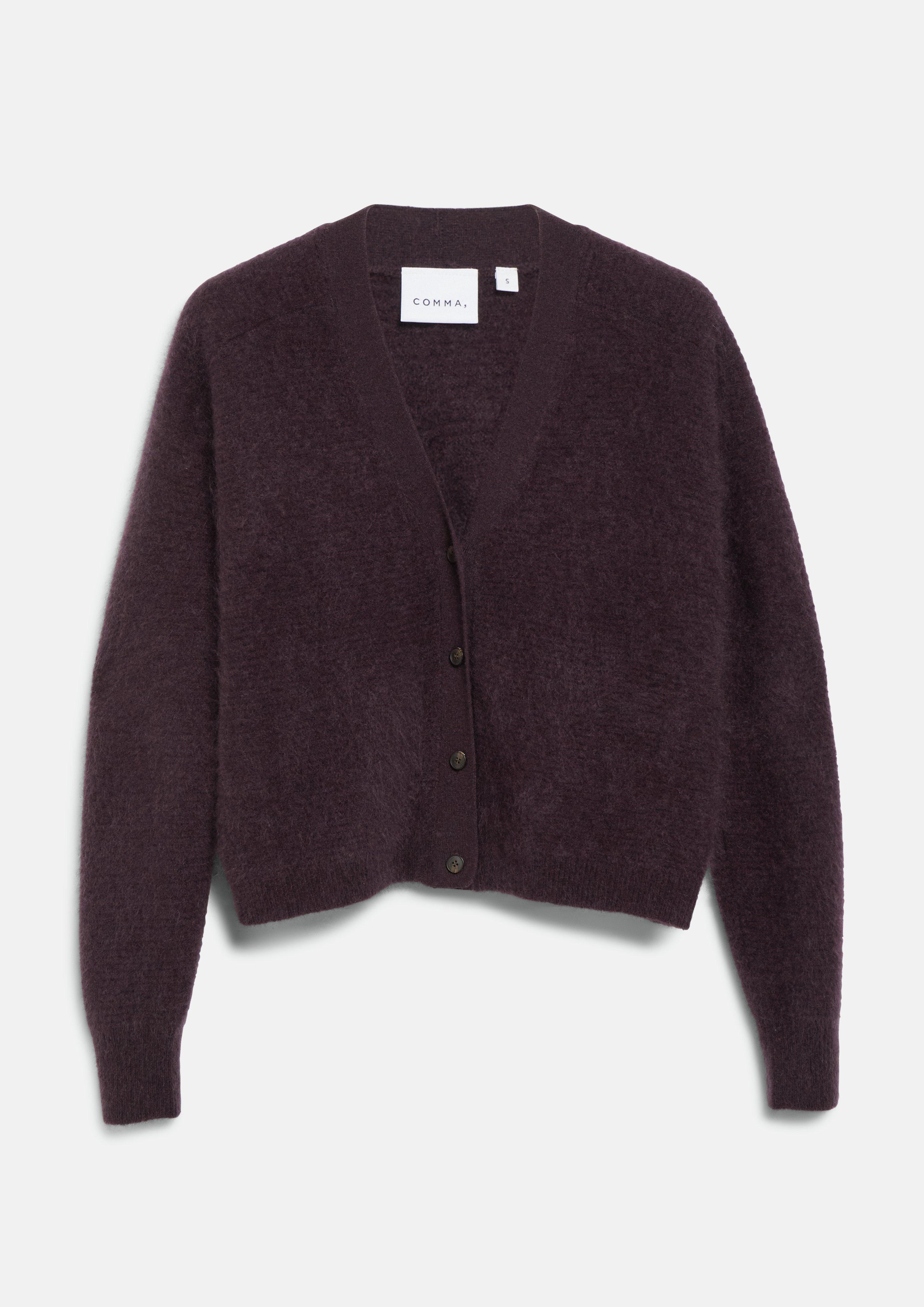 Strickjacke in lila von COMMA