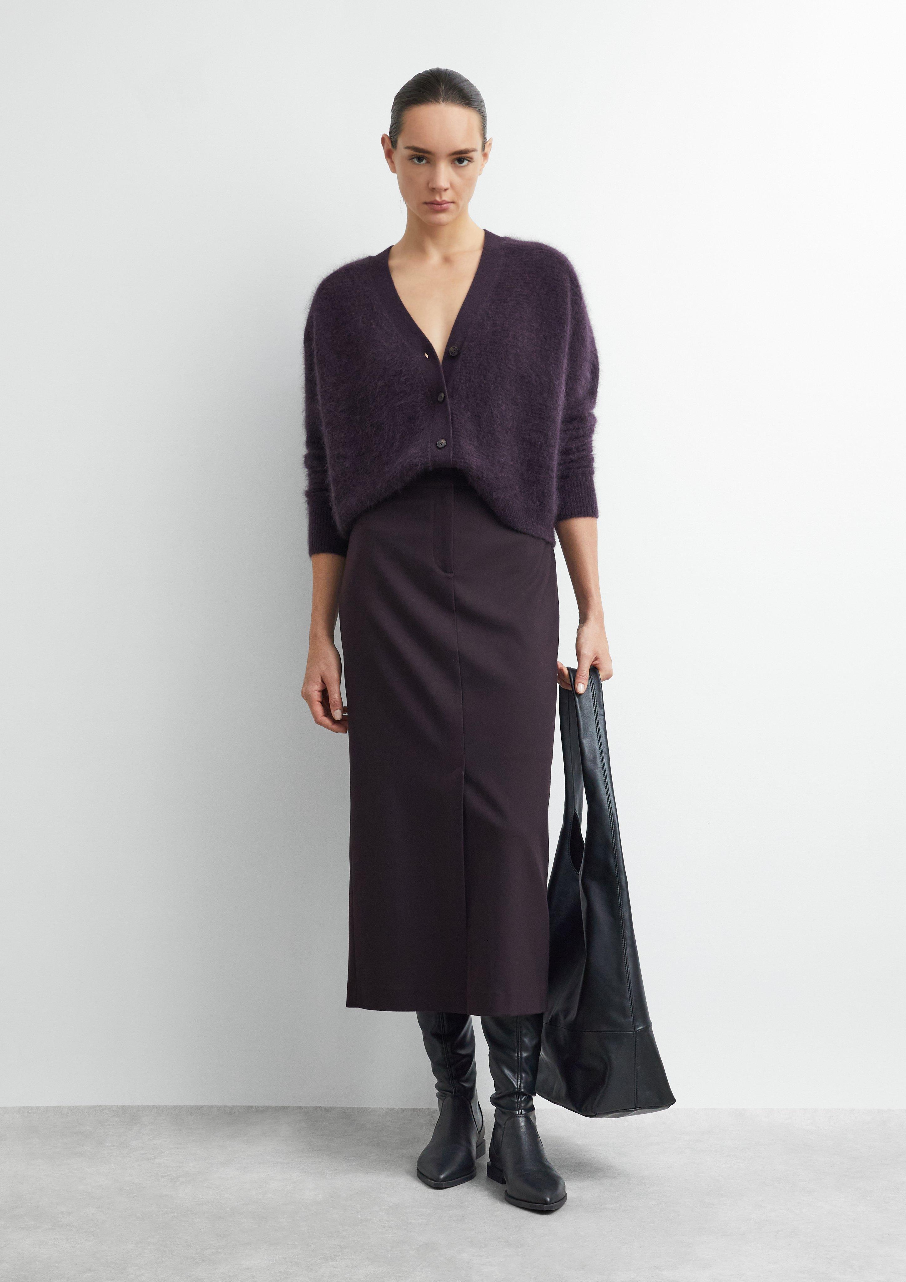 Strickjacke in lila von COMMA