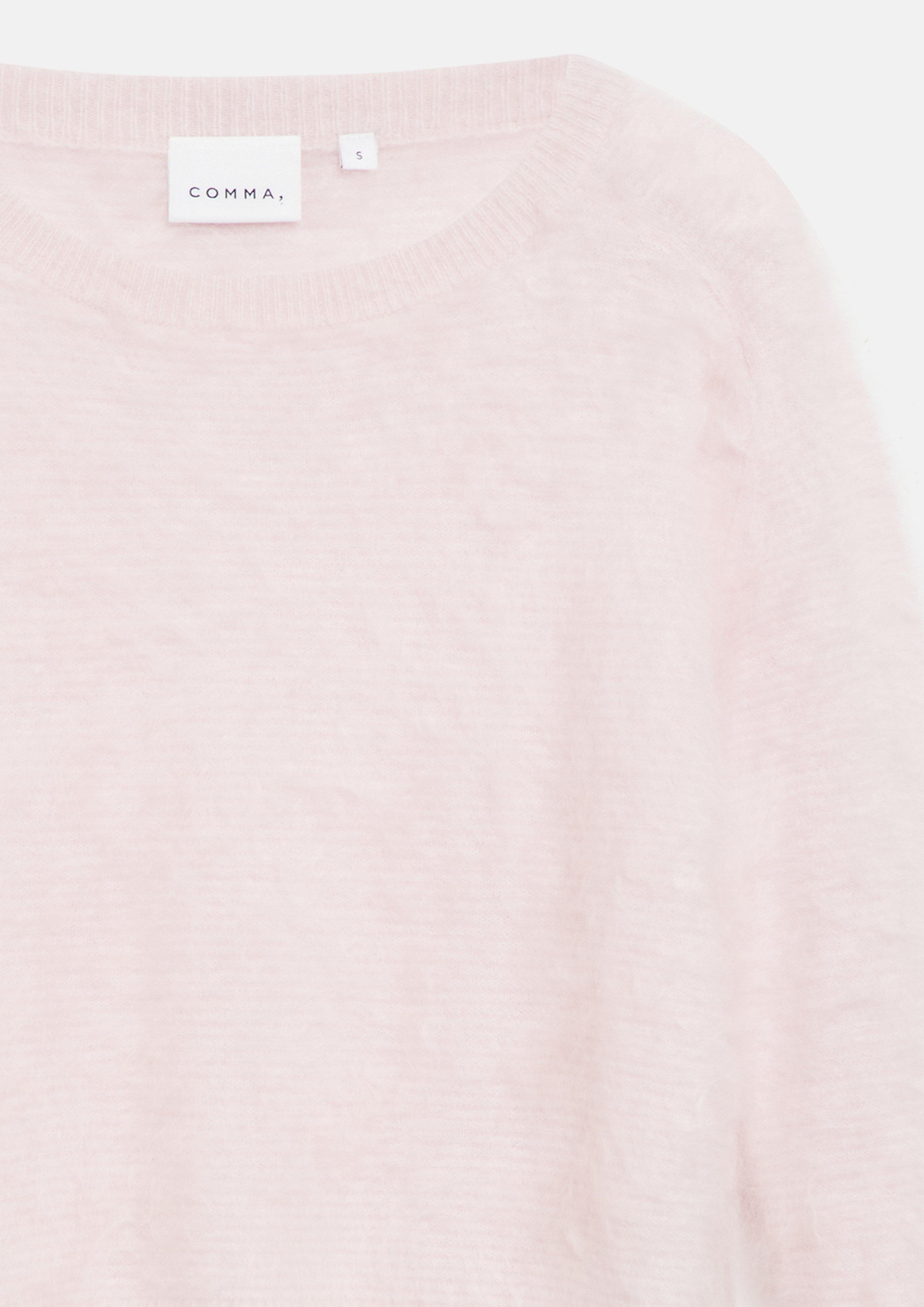 Damen Strickpullover aus 100% Cashmere mit Relaxed Fit in pink von COMMA