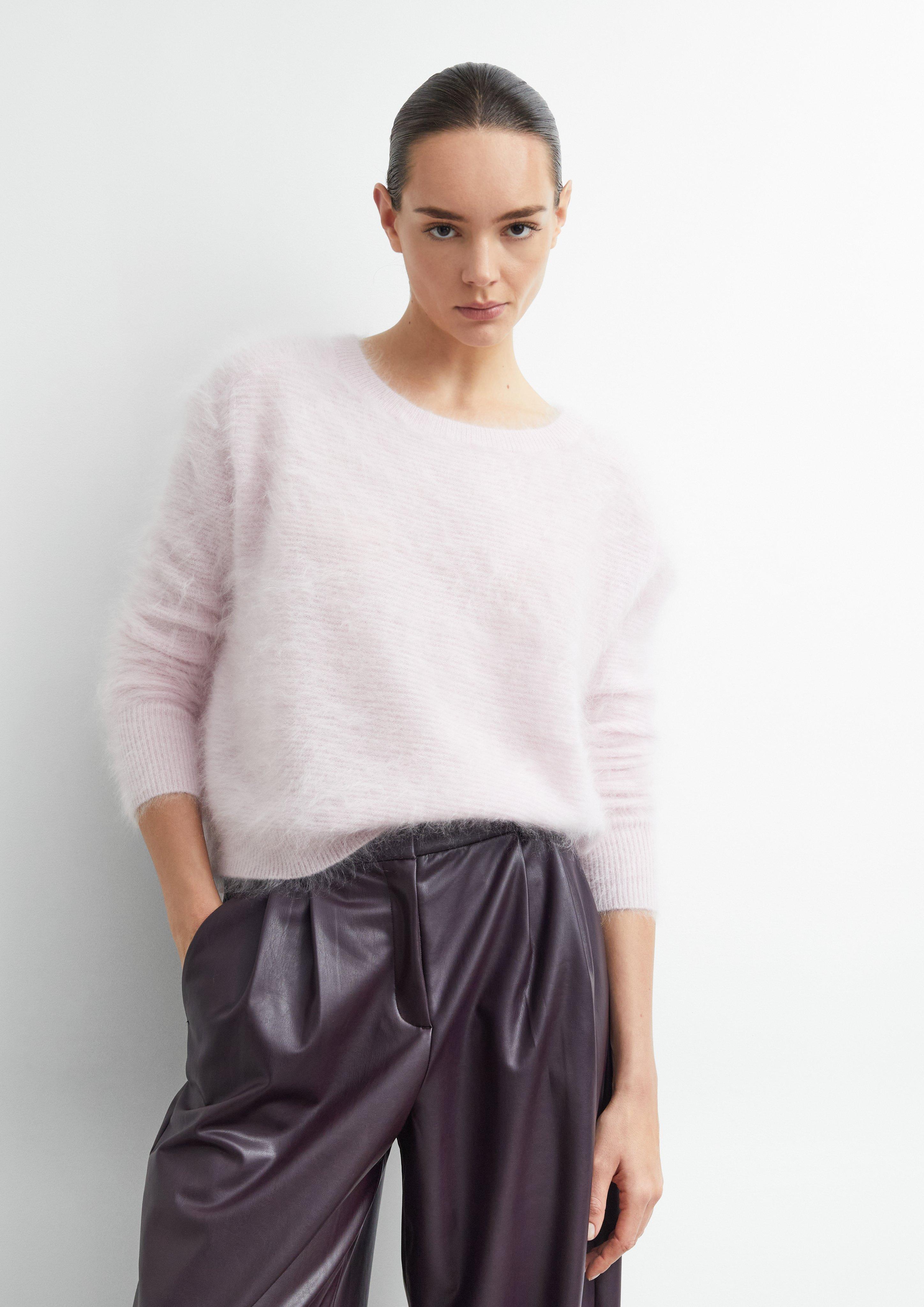 Damen Strickpullover aus 100% Cashmere mit Relaxed Fit in pink von COMMA
