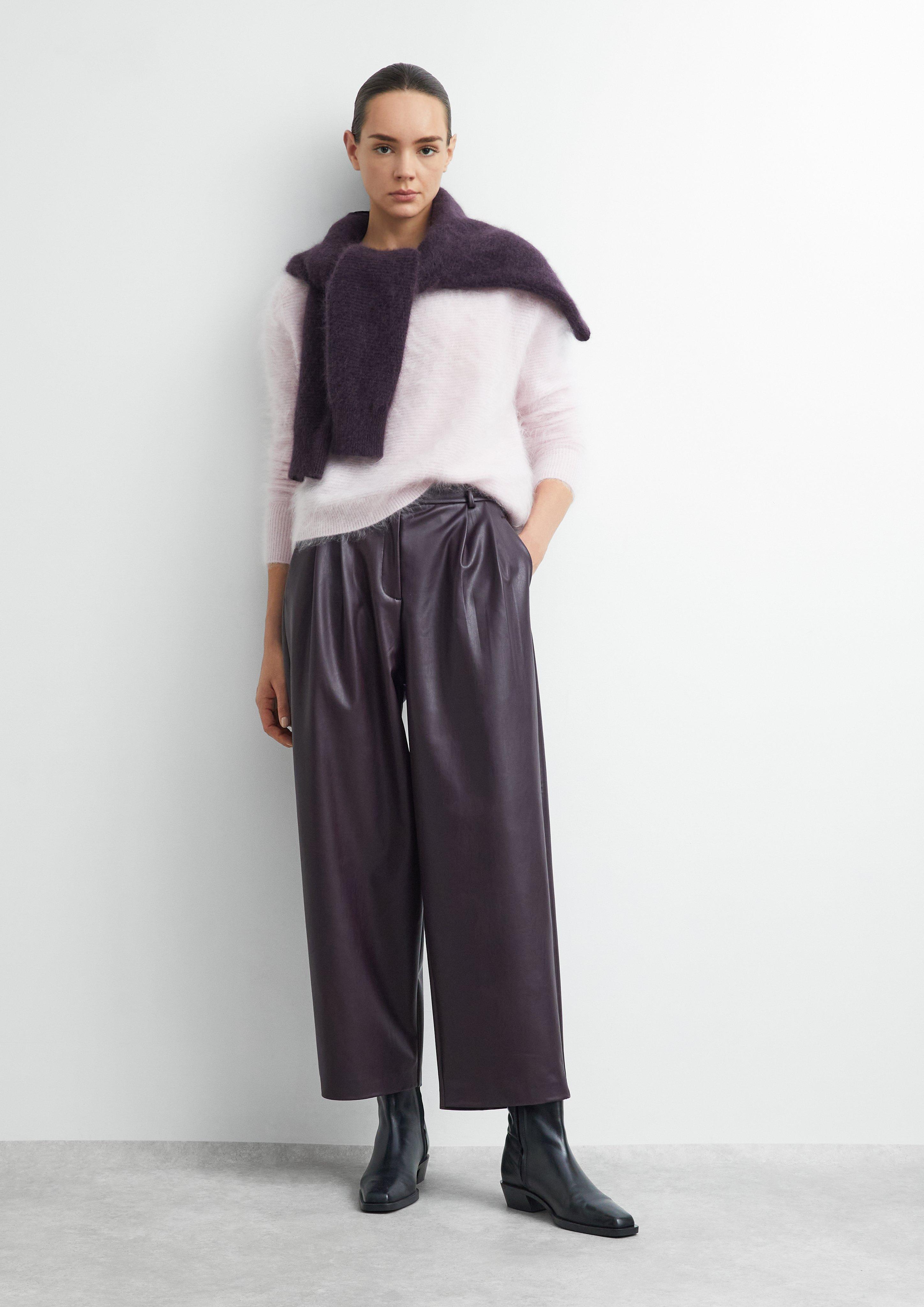 Damen Strickpullover aus 100% Cashmere mit Relaxed Fit in pink von COMMA