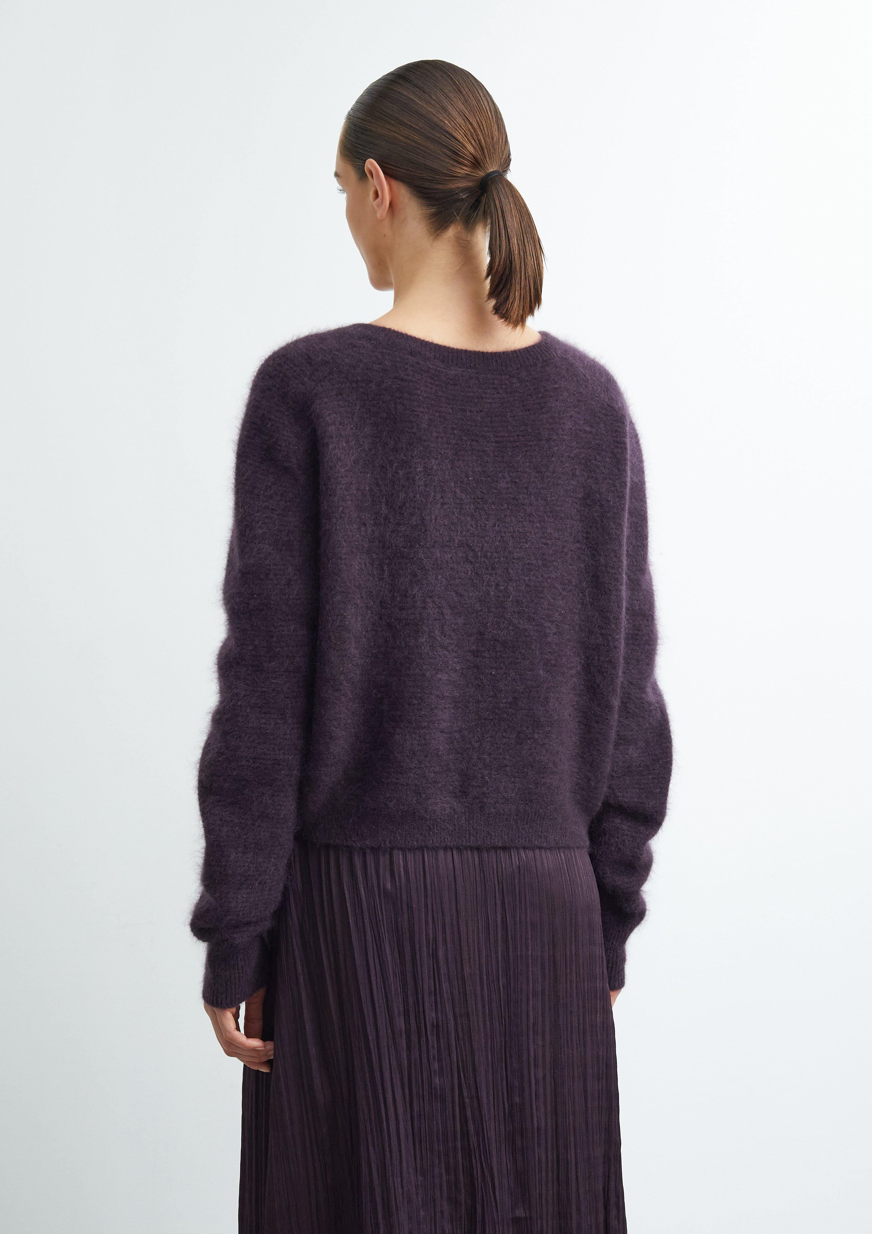Damen Strickpullover aus 100% Cashmere mit Relaxed Fit in lila von COMMA