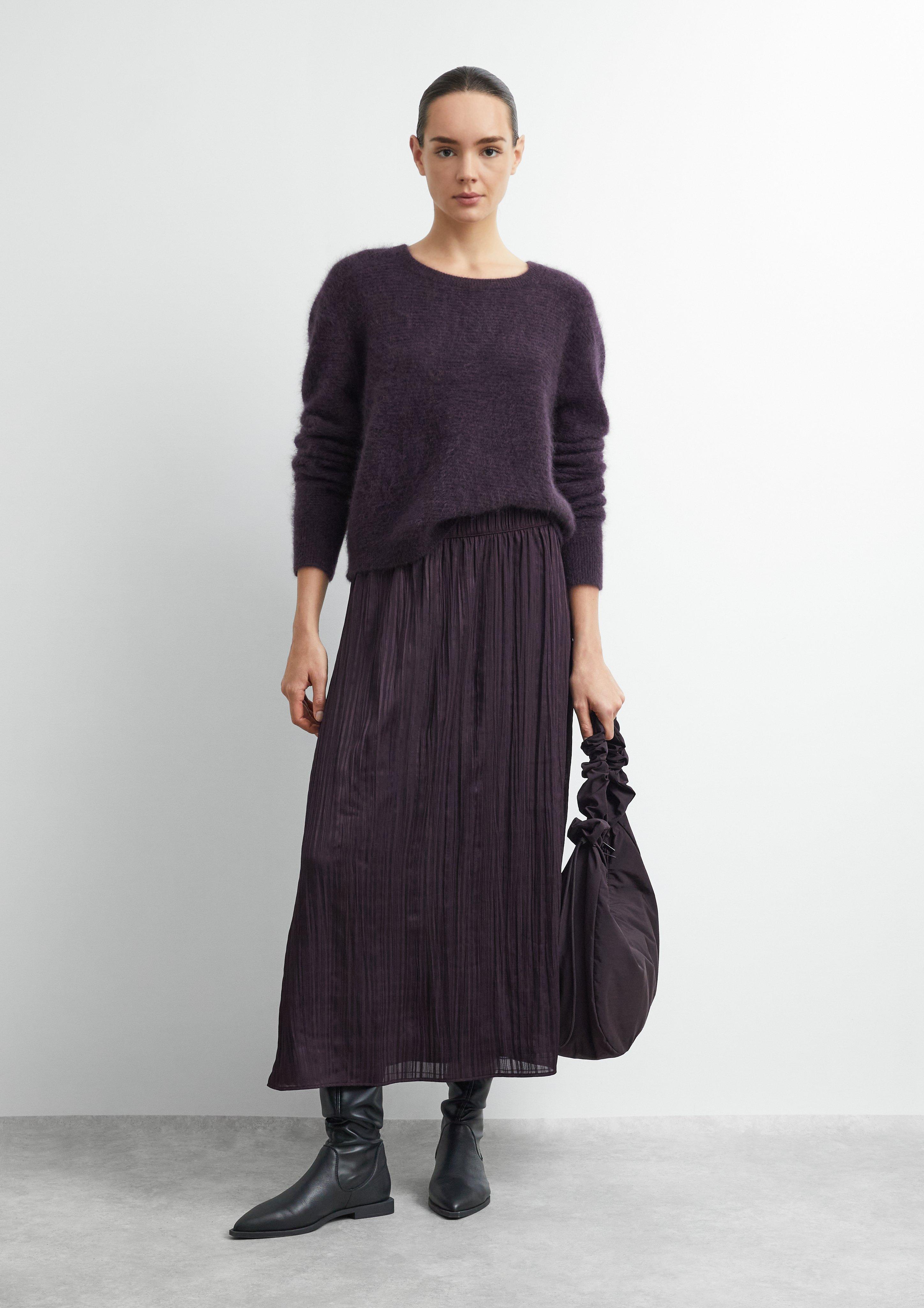 Damen Strickpullover aus 100% Cashmere mit Relaxed Fit in lila von COMMA