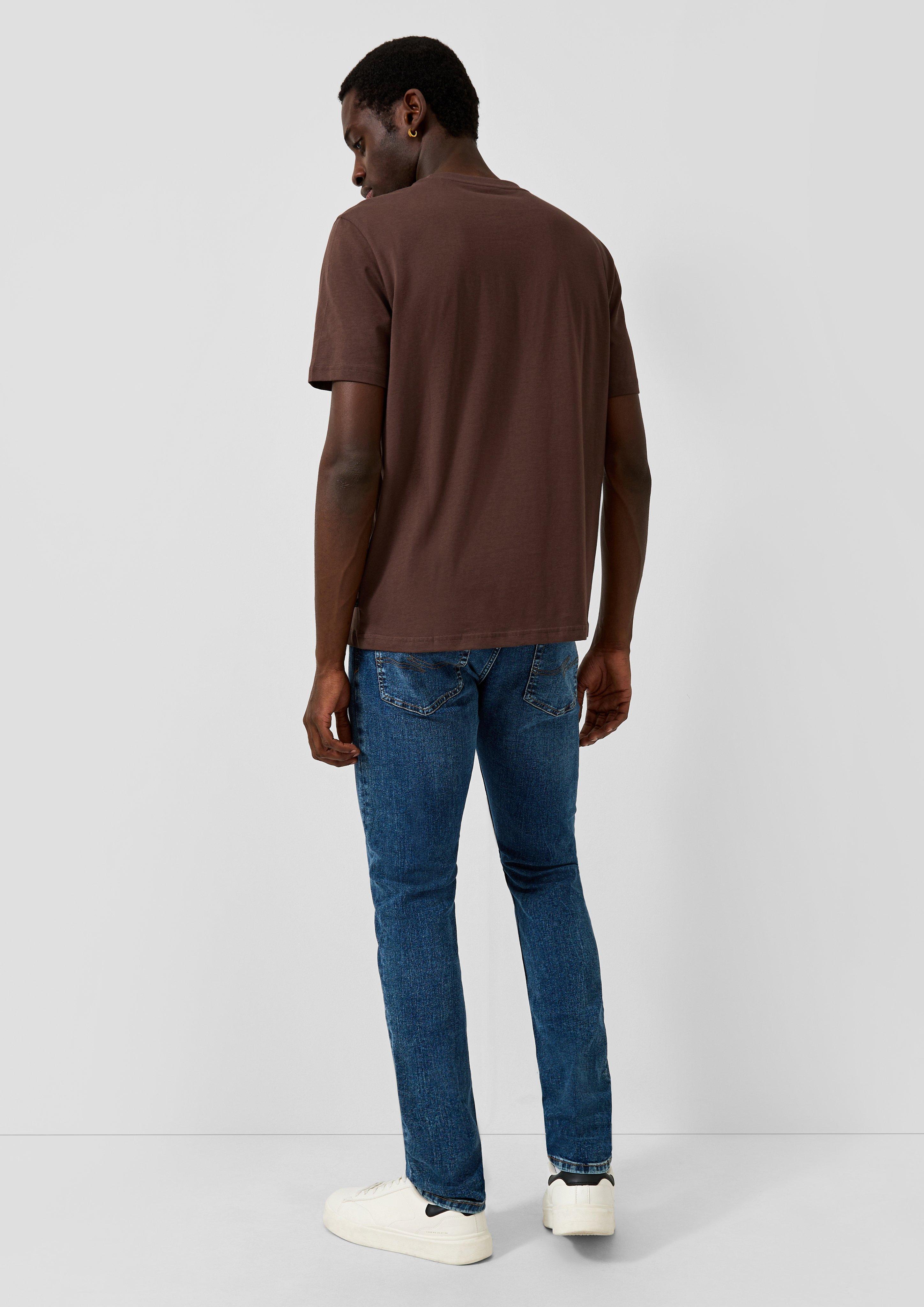Men Jeans / Slim Fit / Mid Rise / Slim Leg / Stretch Cotton in blue by QS