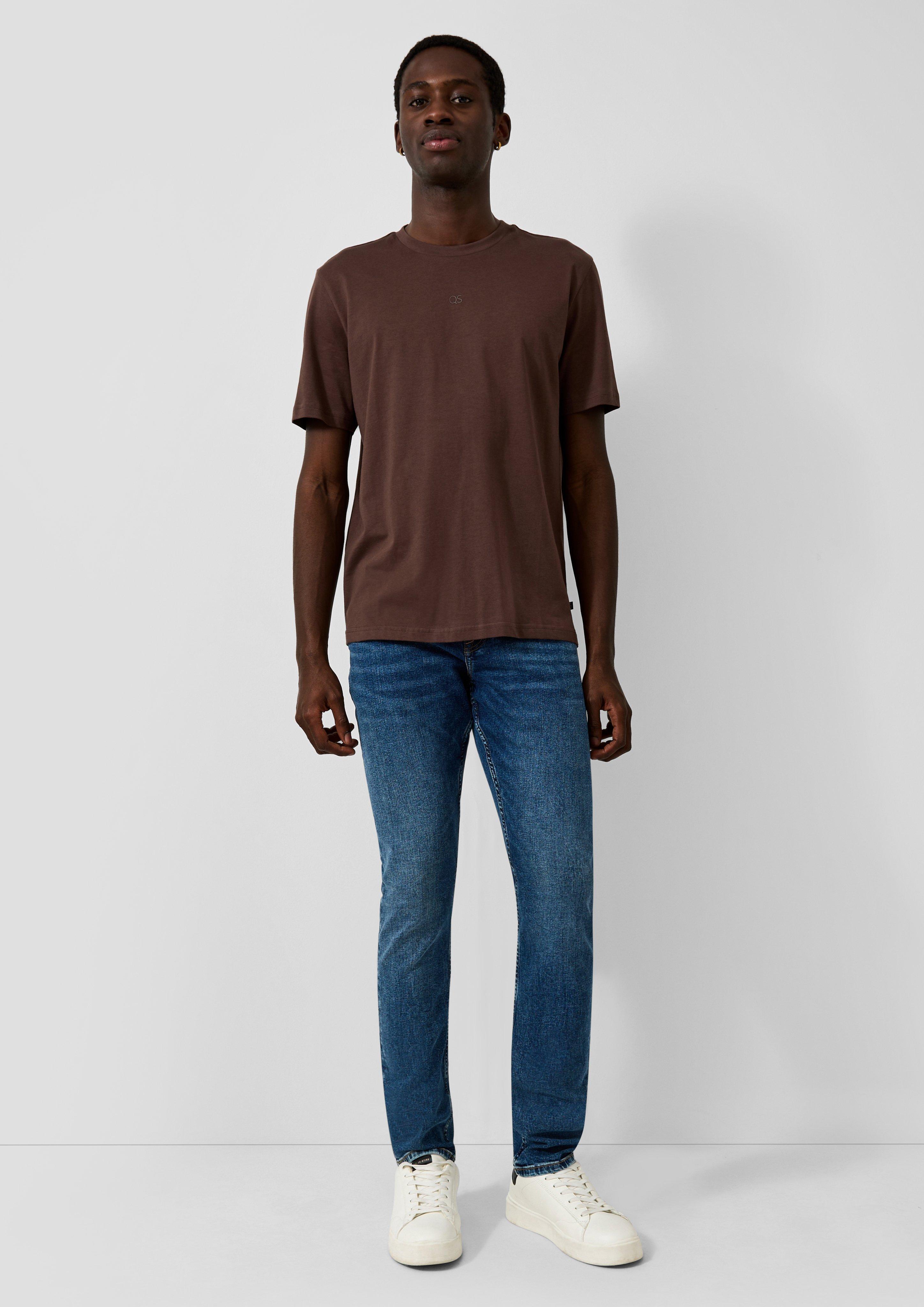 Men Jeans / Slim Fit / Mid Rise / Slim Leg / Stretch Cotton in blue by QS