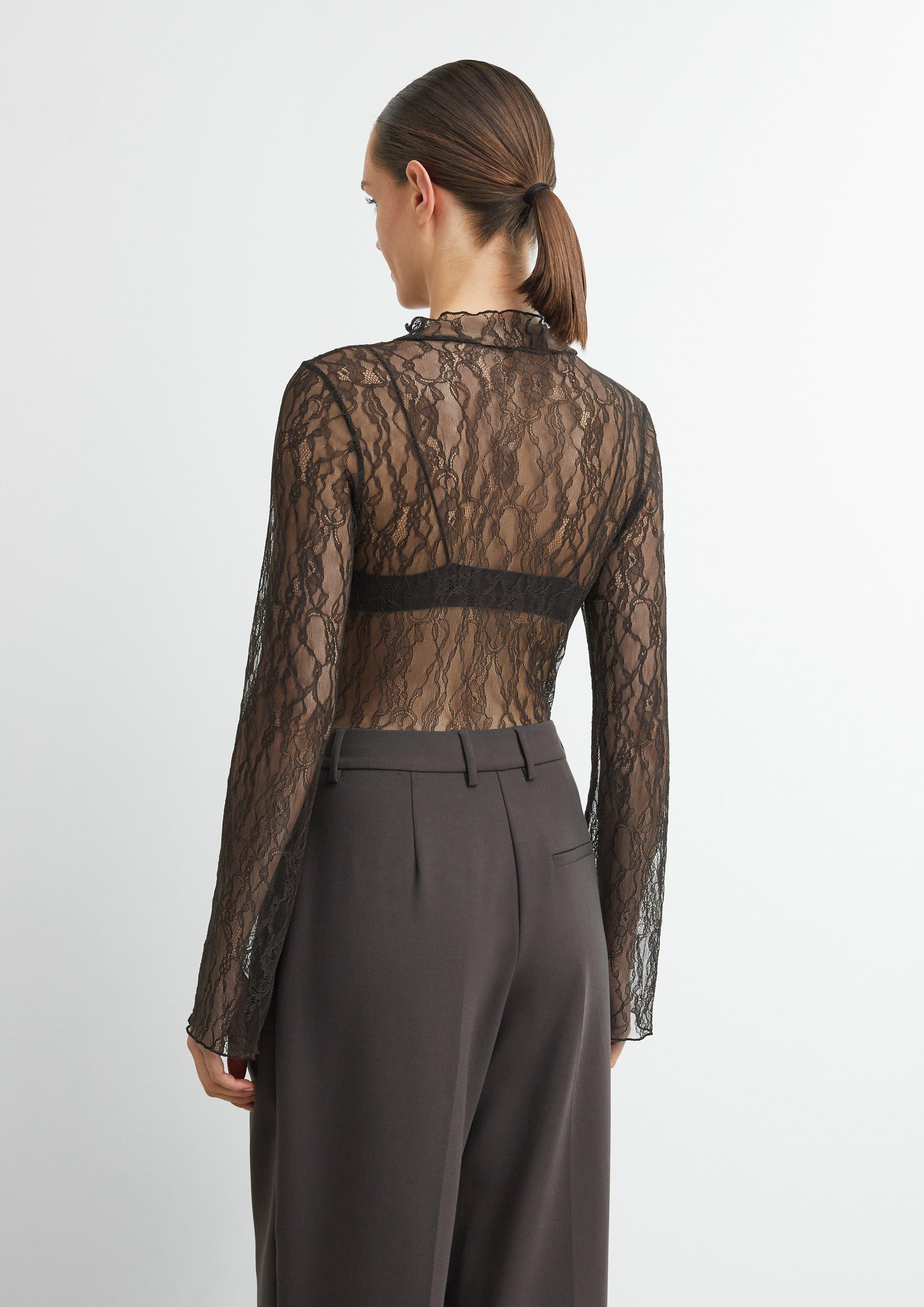 T-Shirt in brown by COMMA