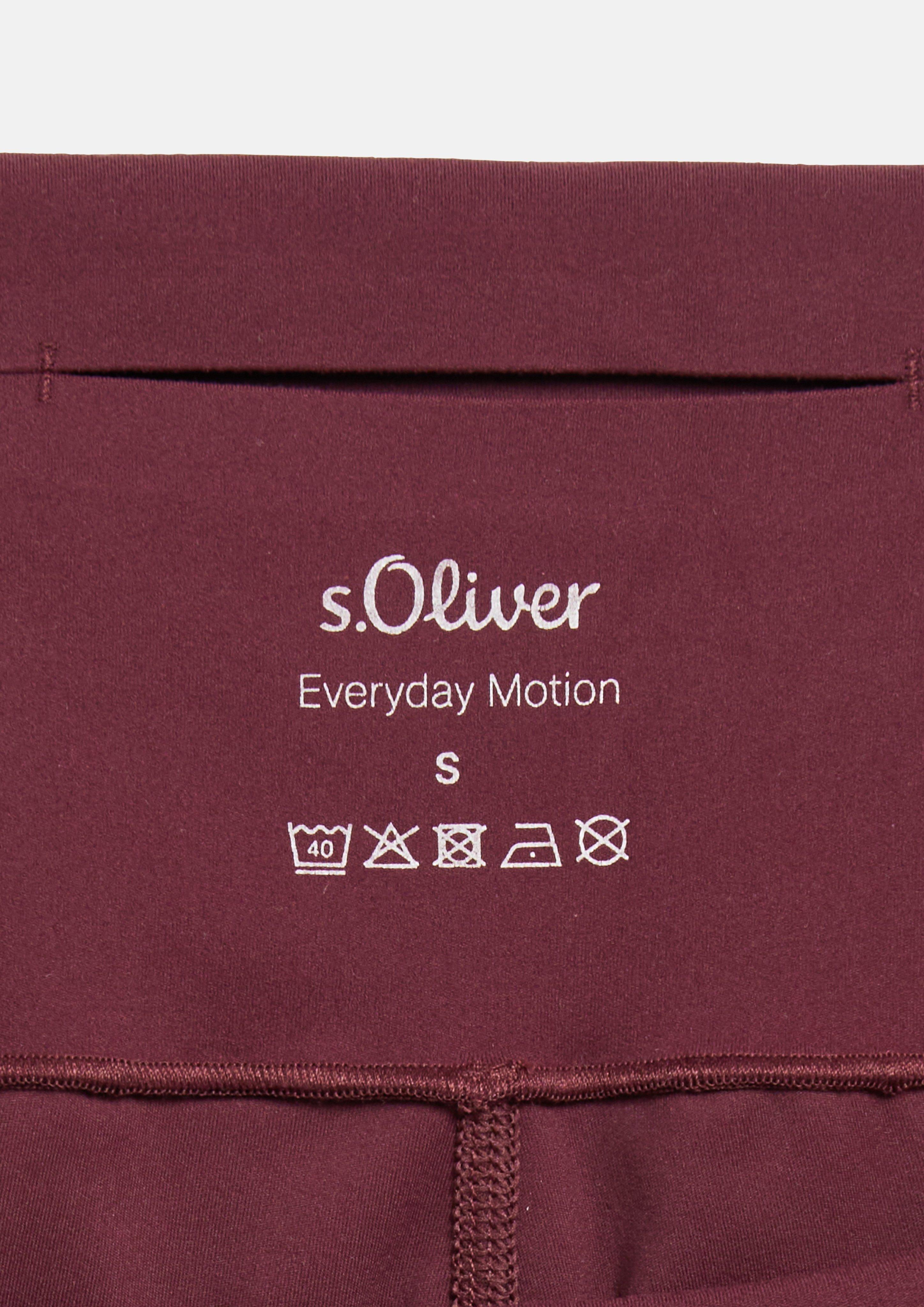 Women Stretchy athletic leggings with flared legs and a waistband pocket in red by s.Oliver