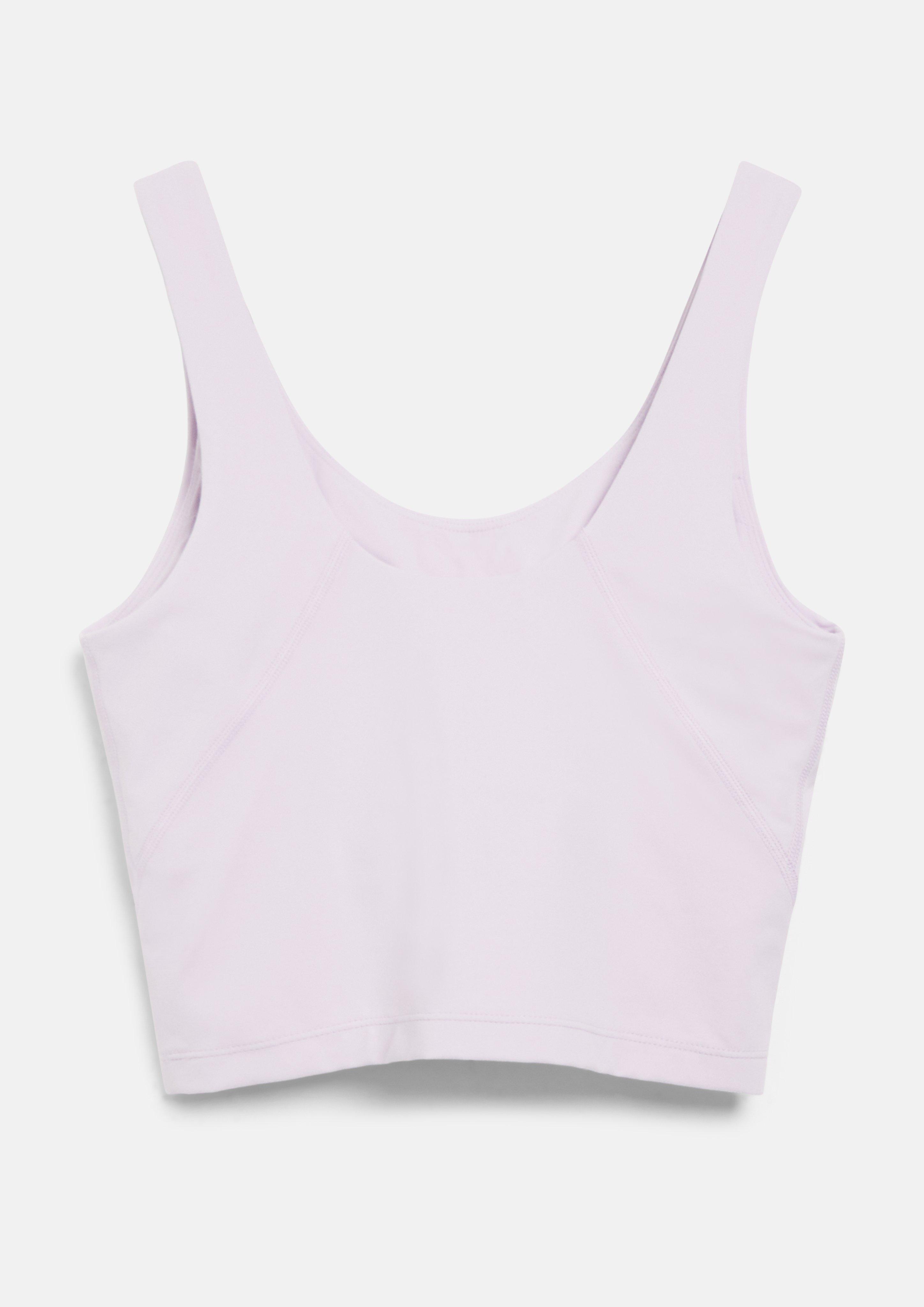 Femmes T-shirt bustier en violet de s.Oliver